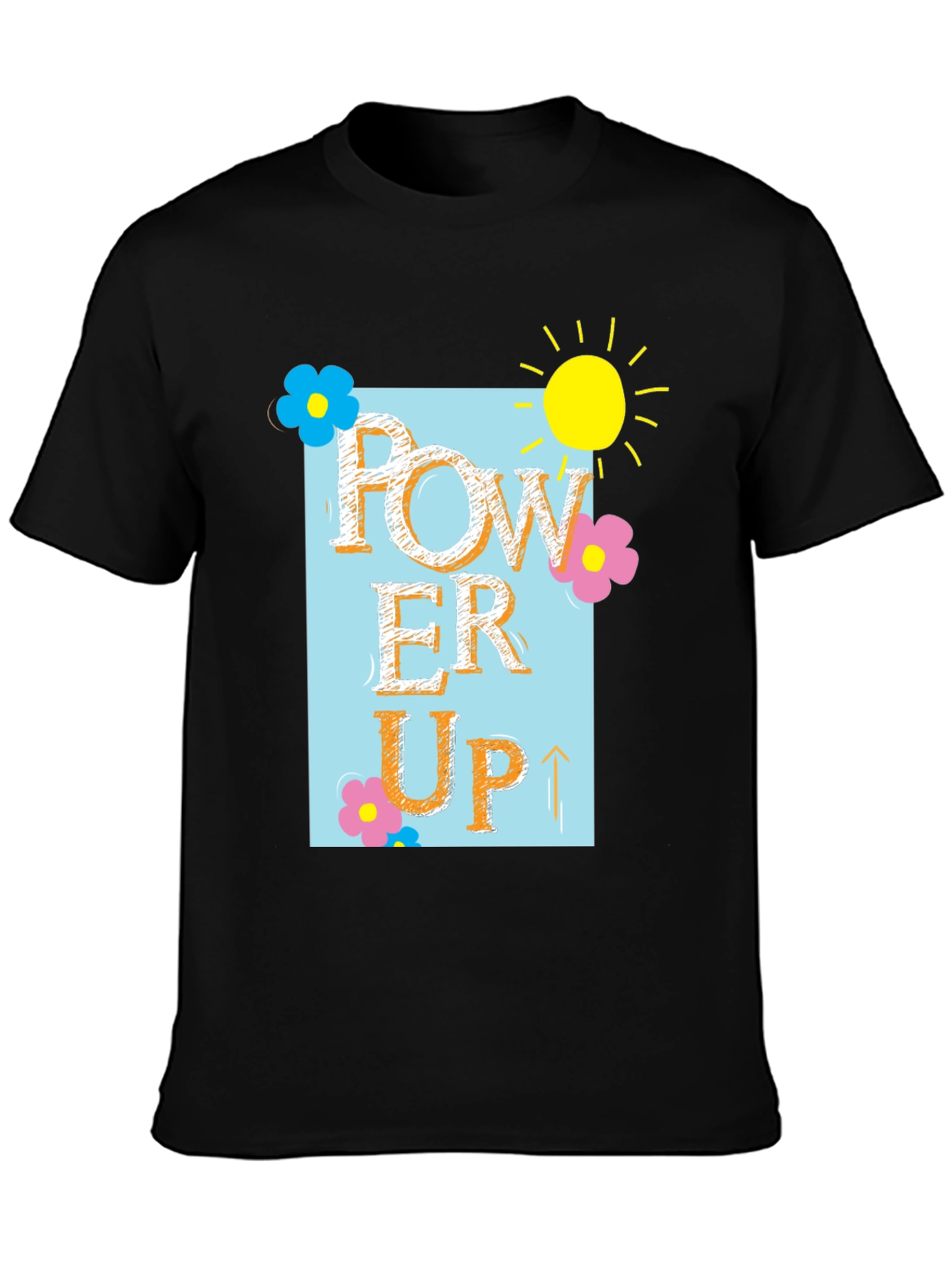 Power Up Graphic T-Shirt - Positive Vibes