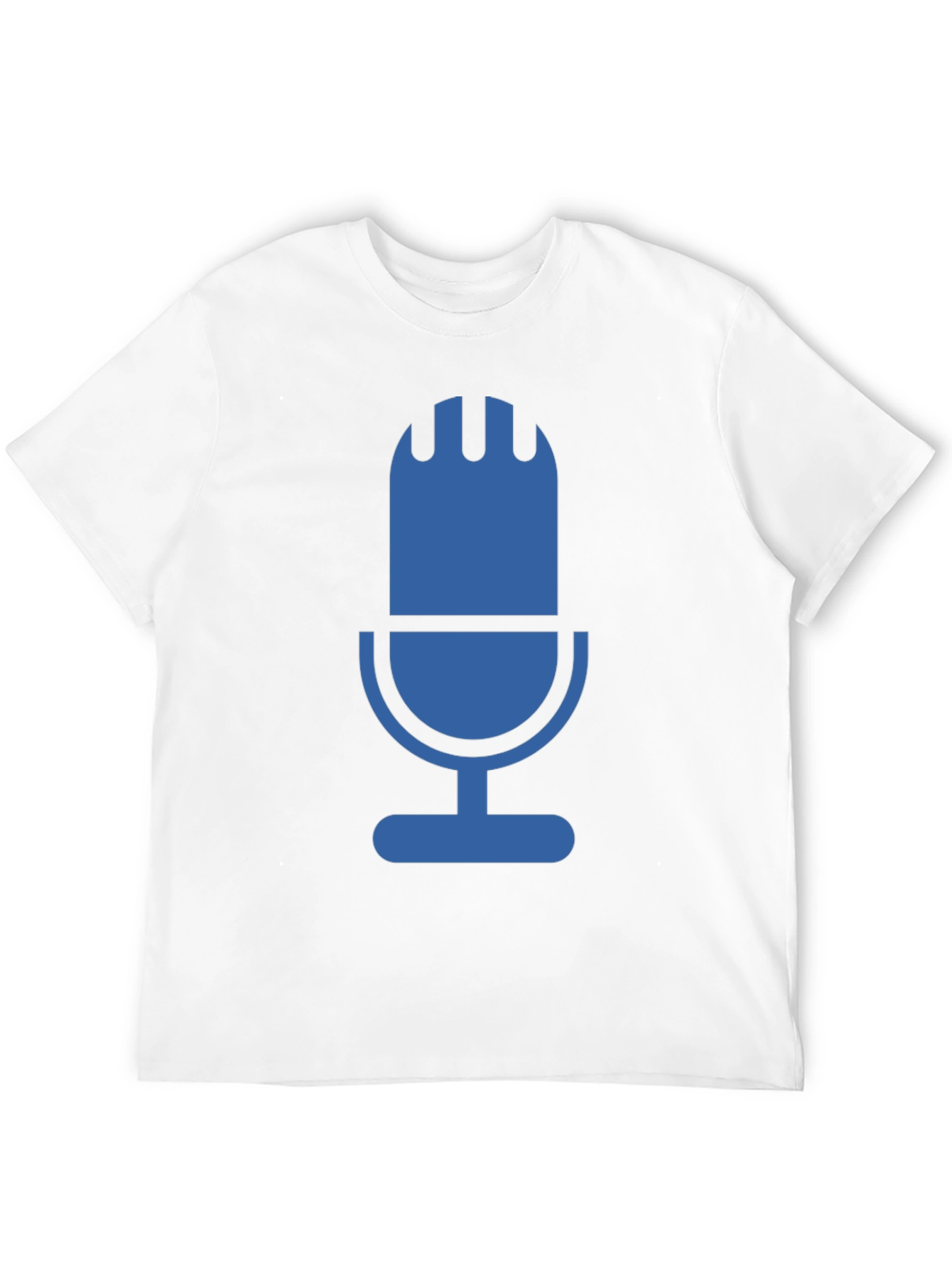 Retro Microphone Graphic Tee - Black