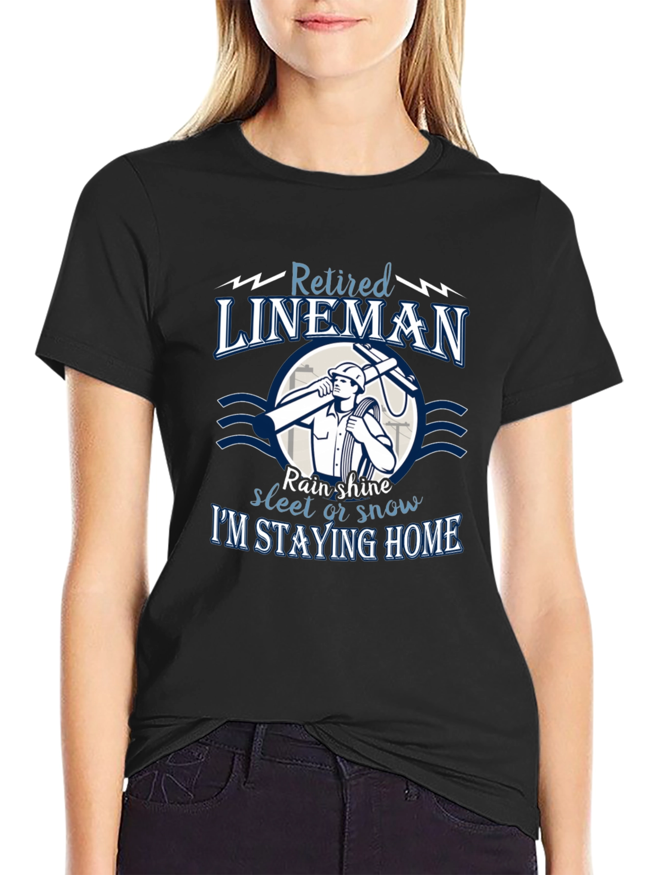 Retired Lineman T-Shirt: Stay Home in Style