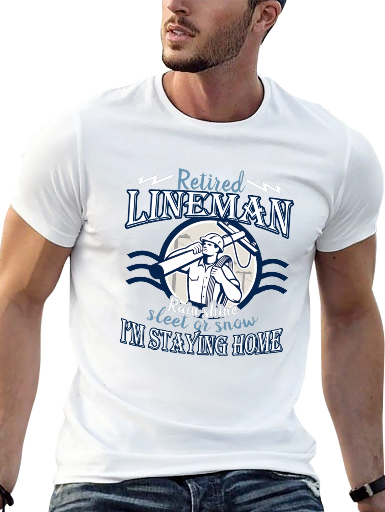 Retired Lineman T-Shirt: Stay Home in Style