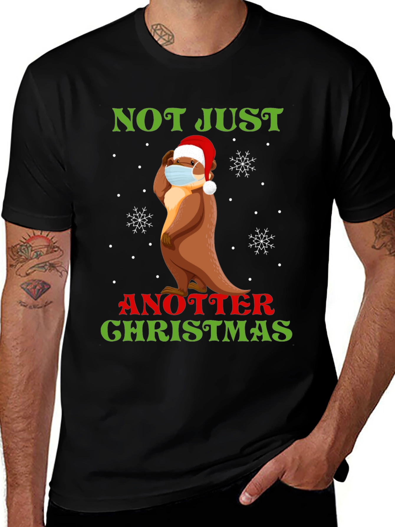 Funny Otter Christmas T-Shirt - Not Just Another Christmas