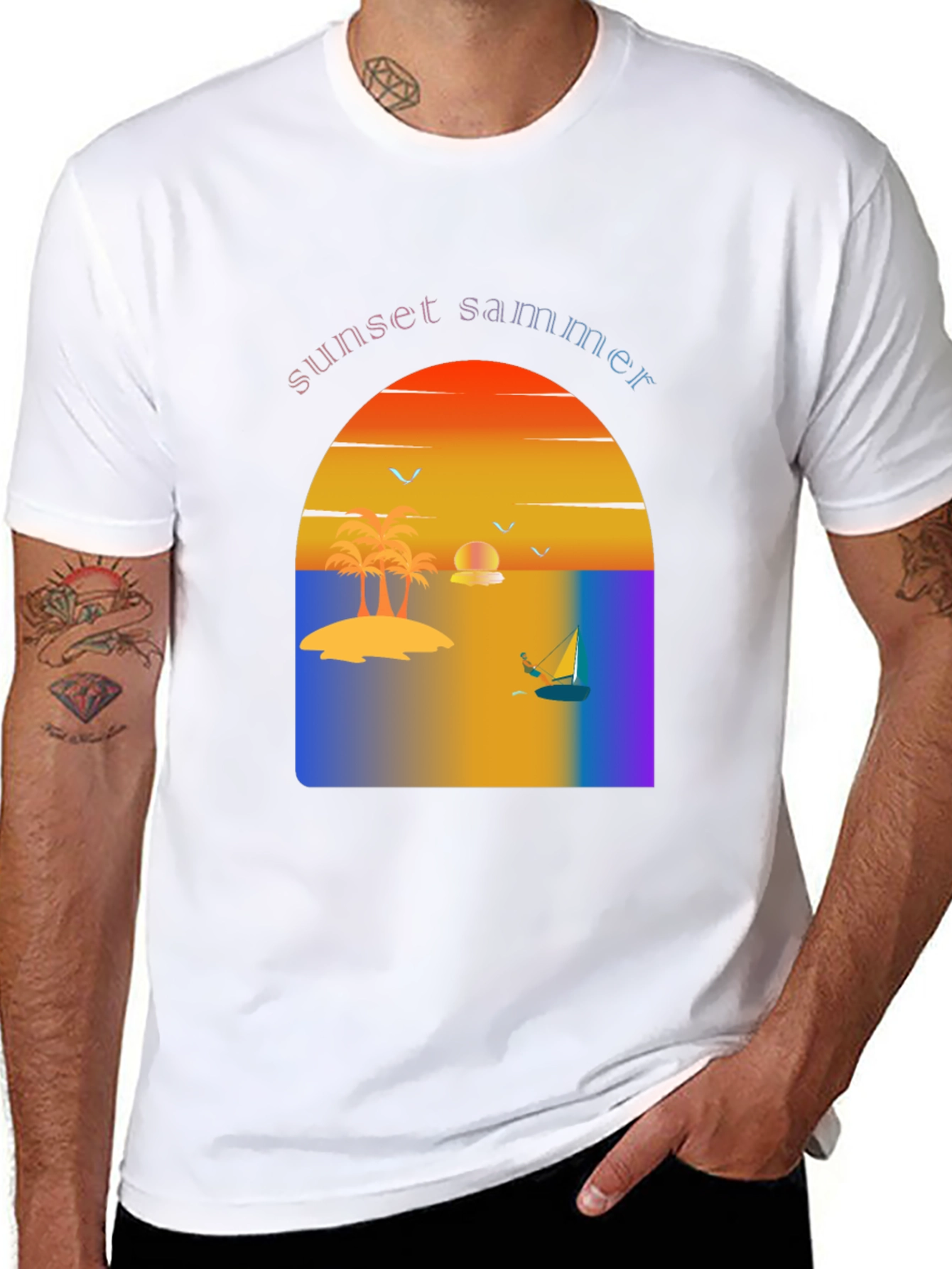 Sunset Summer Graphic Tee - Vacation Vibes T-Shirt