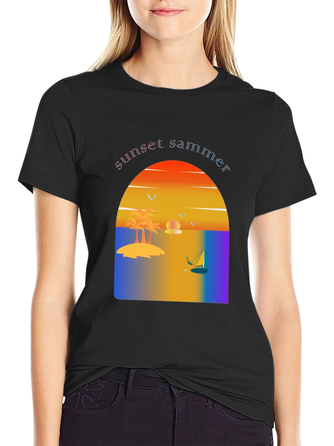Sunset Summer Graphic Tee - Vacation Vibes T-Shirt