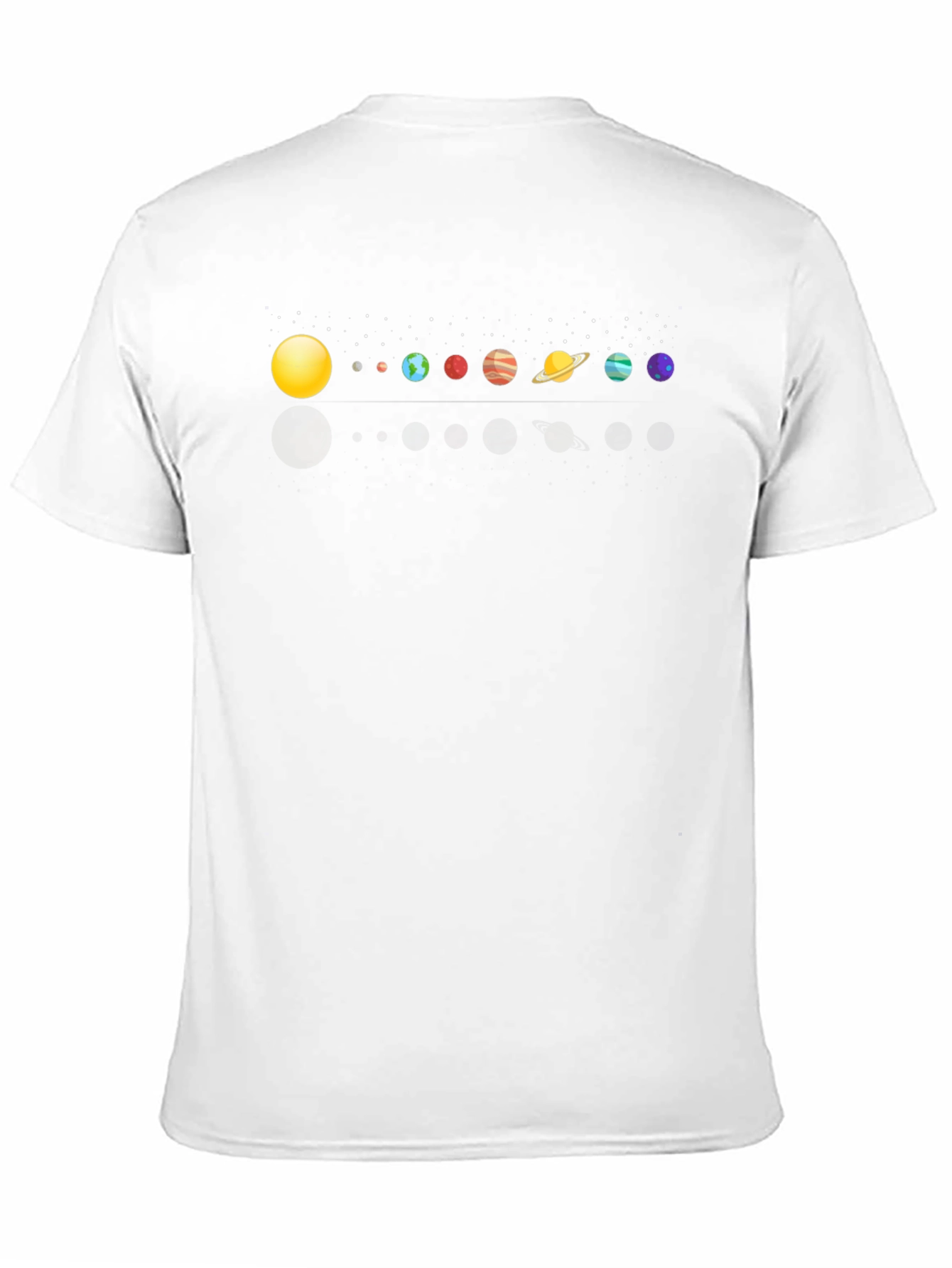 Solar System Planets Graphic Print Black T-Shirt