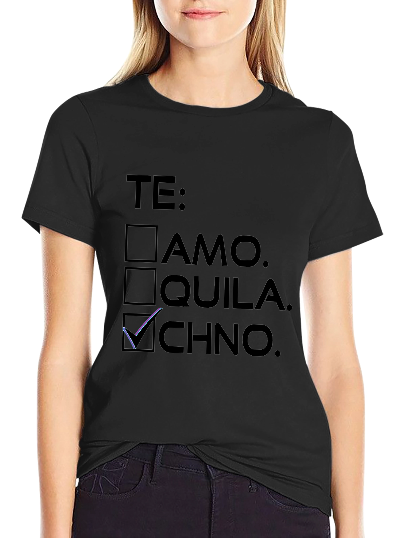 Te Techno Black T-Shirt