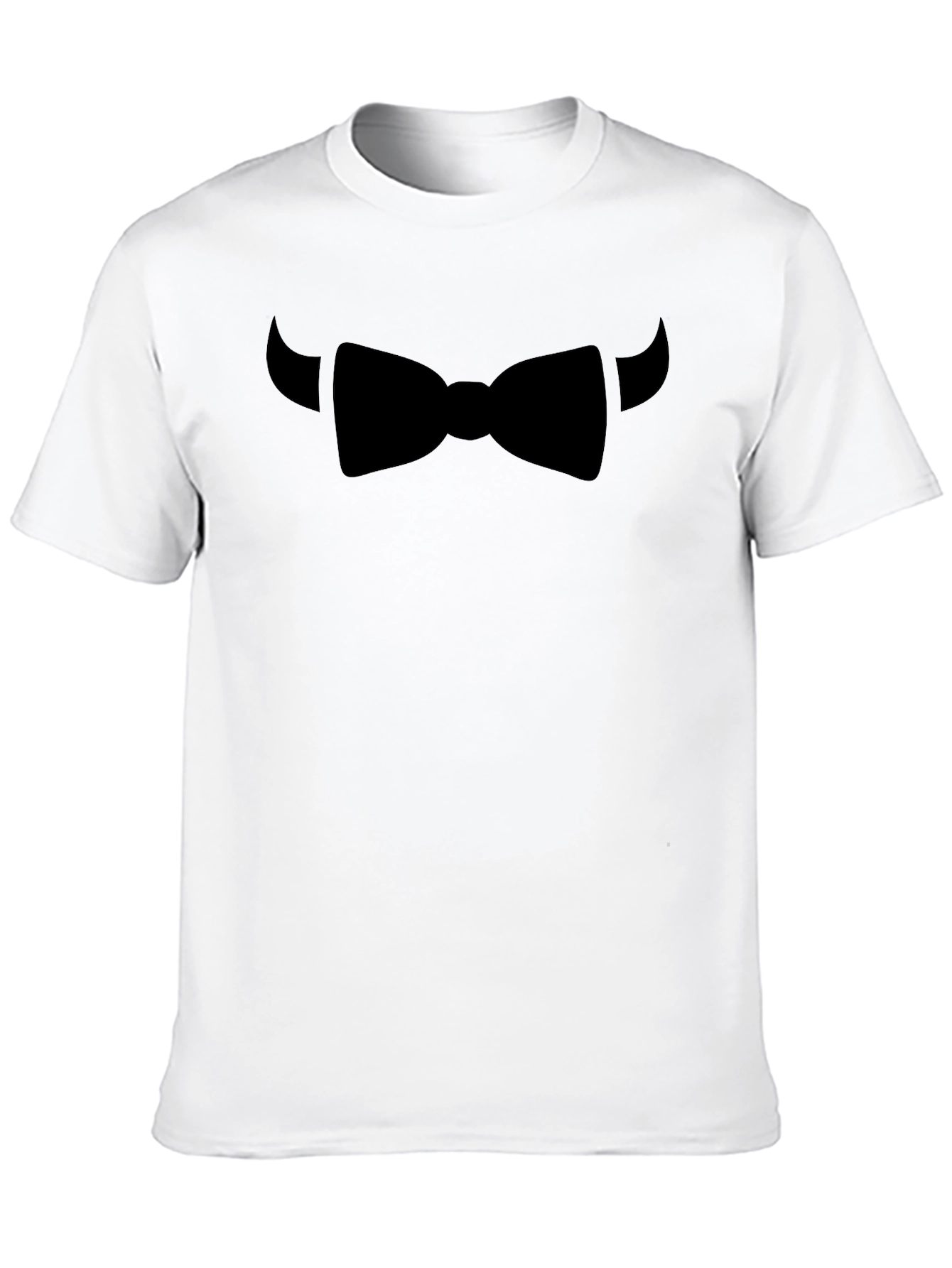 Devilishly Dapper Bow Tie T-Shirt - Black Cotton