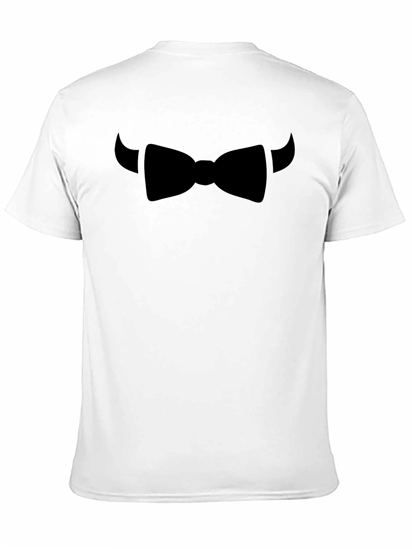 Devilishly Dapper Bow Tie T-Shirt - Black Cotton