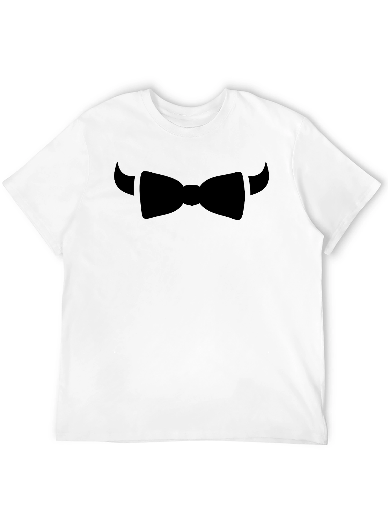 Devilishly Dapper Bow Tie T-Shirt - Black Cotton