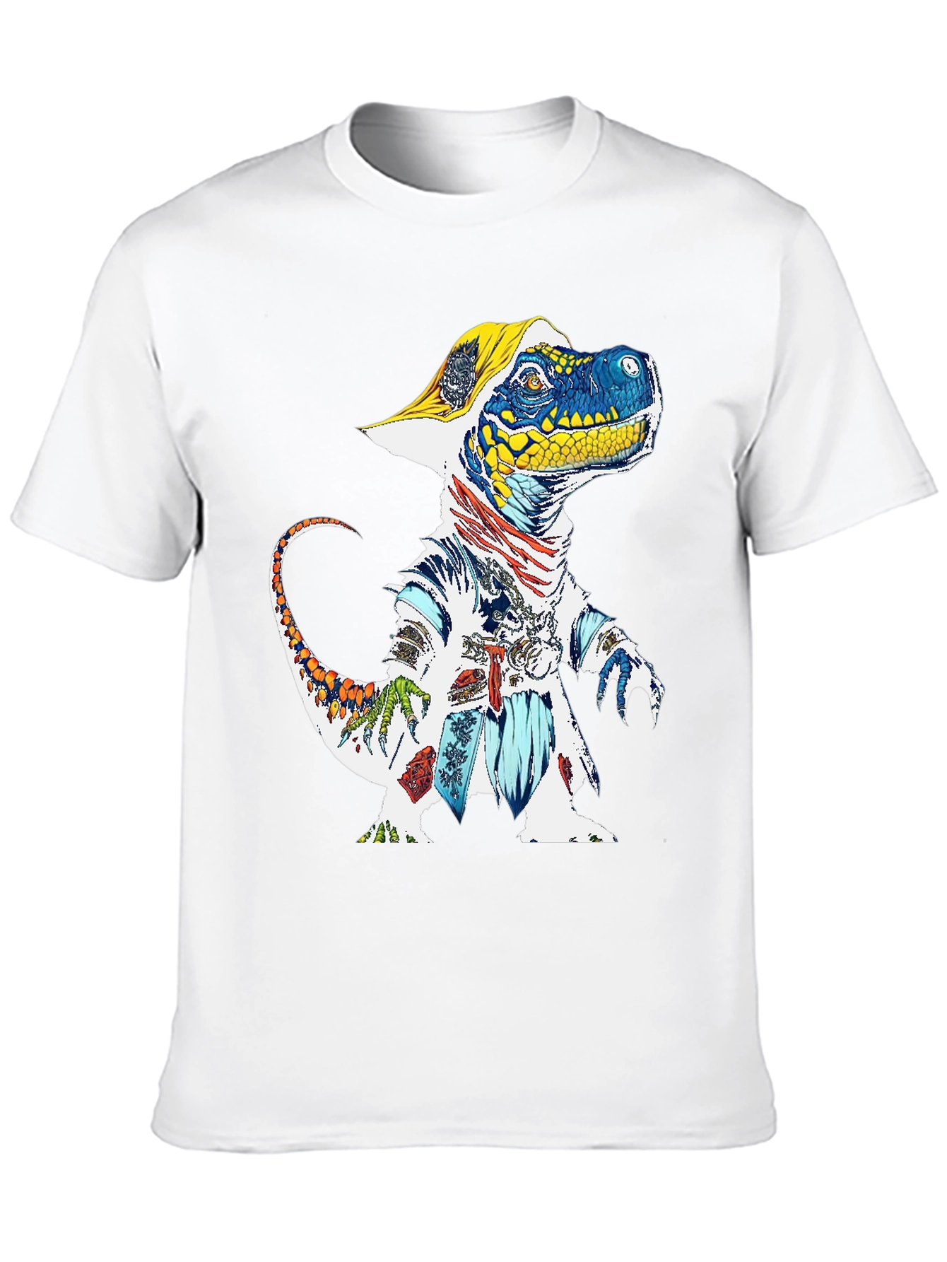 Dino Samurai Graphic Tee - Cool Casual Wear
