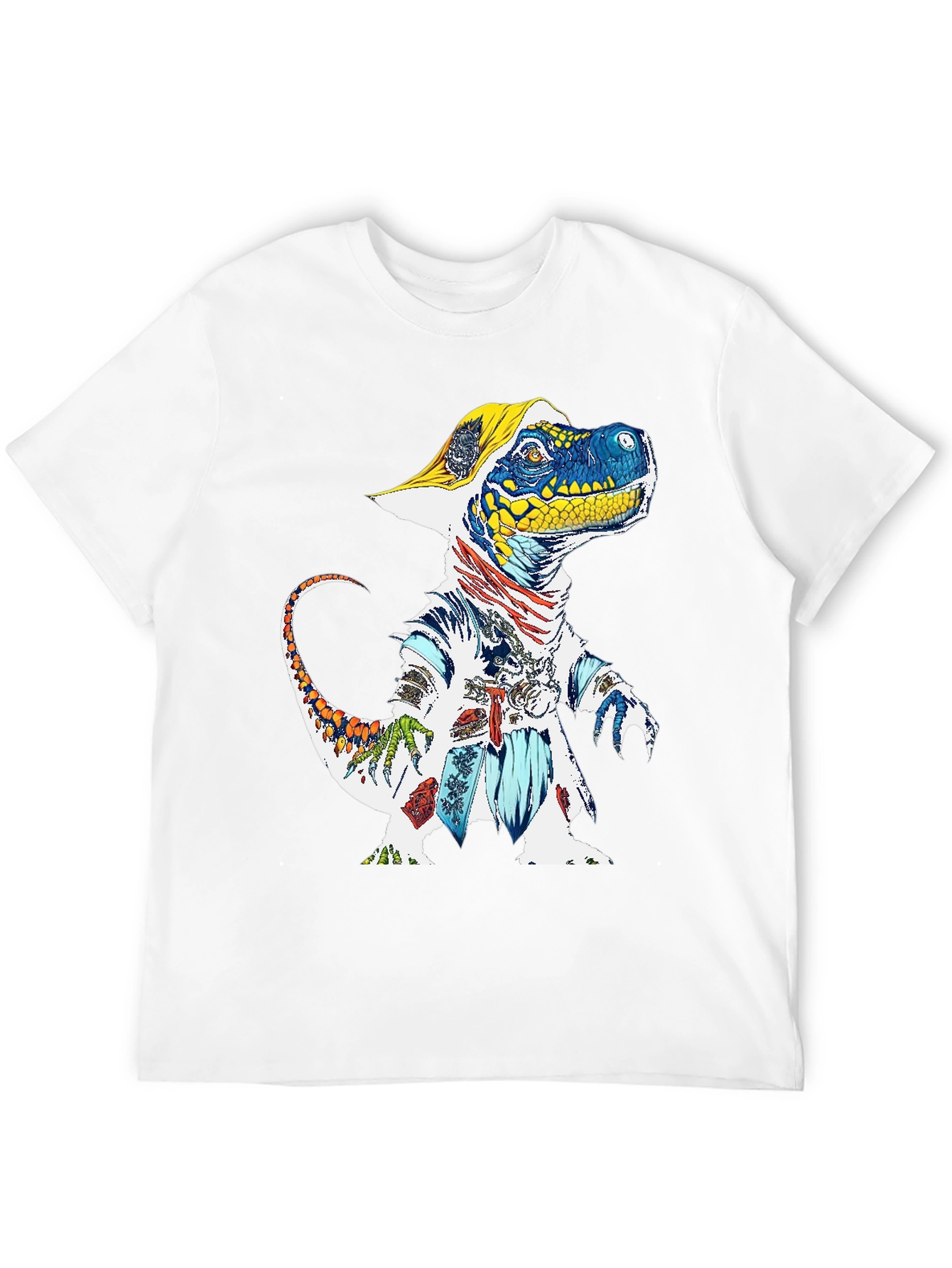 Dino Samurai Graphic Tee - Cool Casual Wear