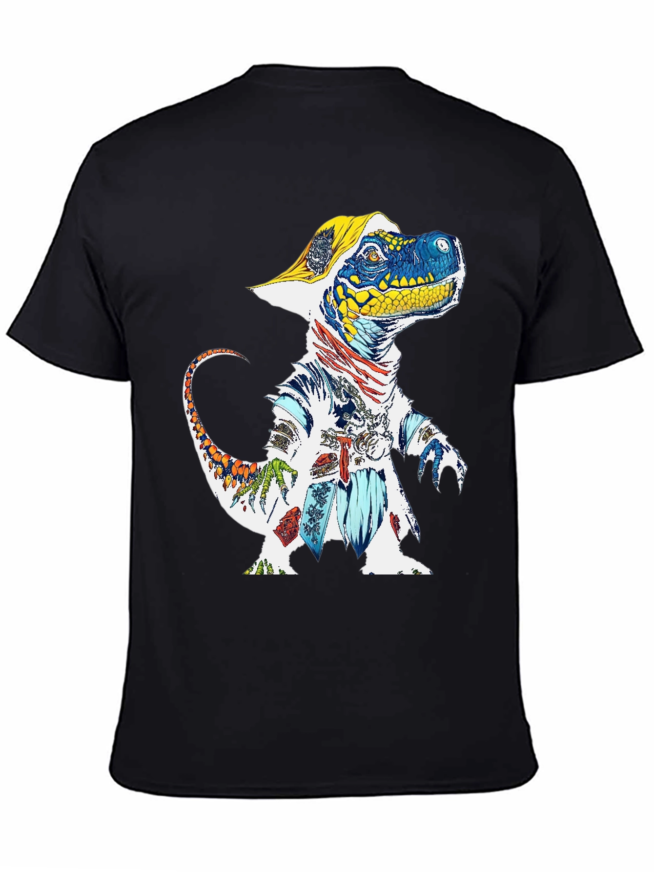 Dino Samurai Graphic Tee - Cool Casual Wear
