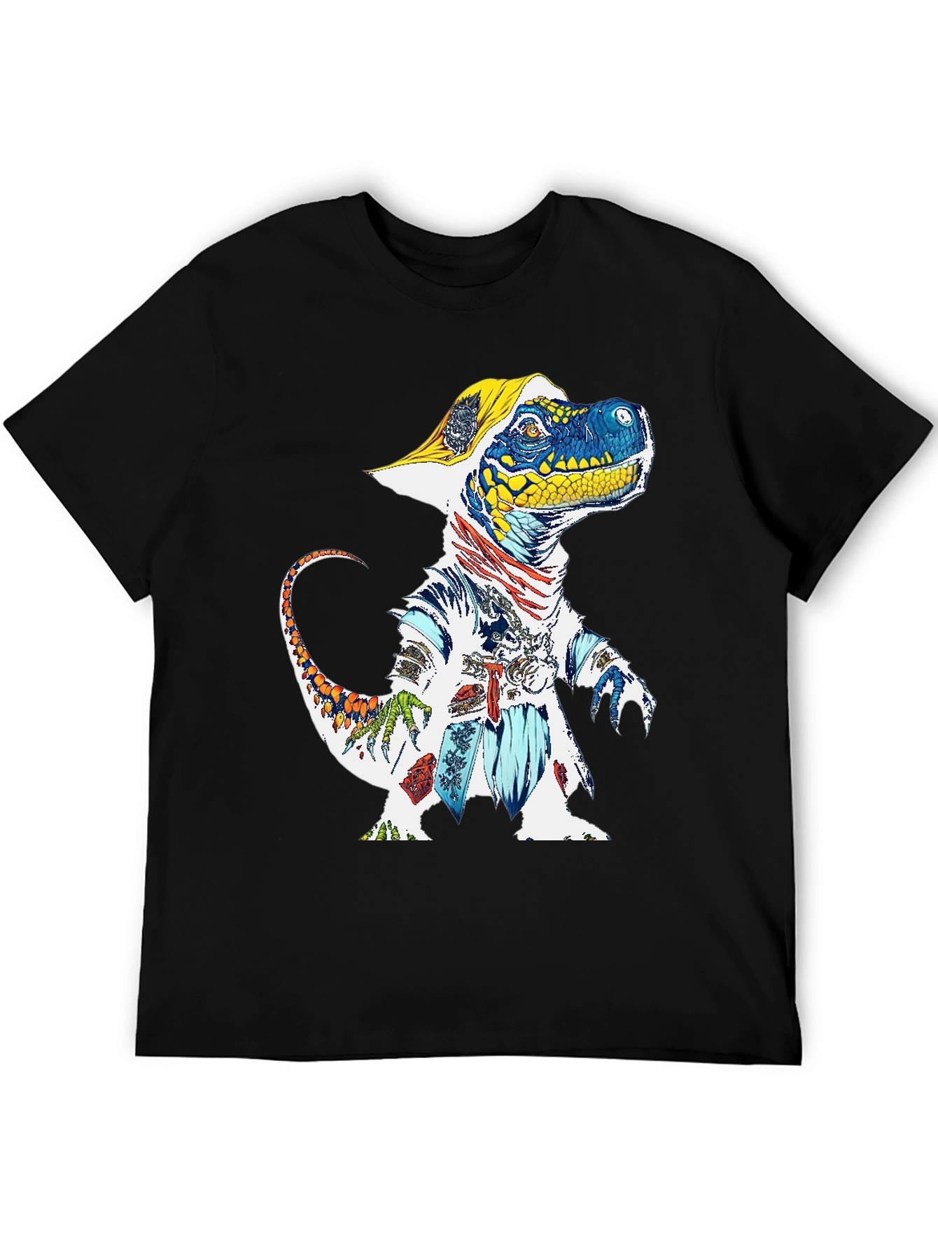 Dino Samurai Graphic Tee - Cool Casual Wear