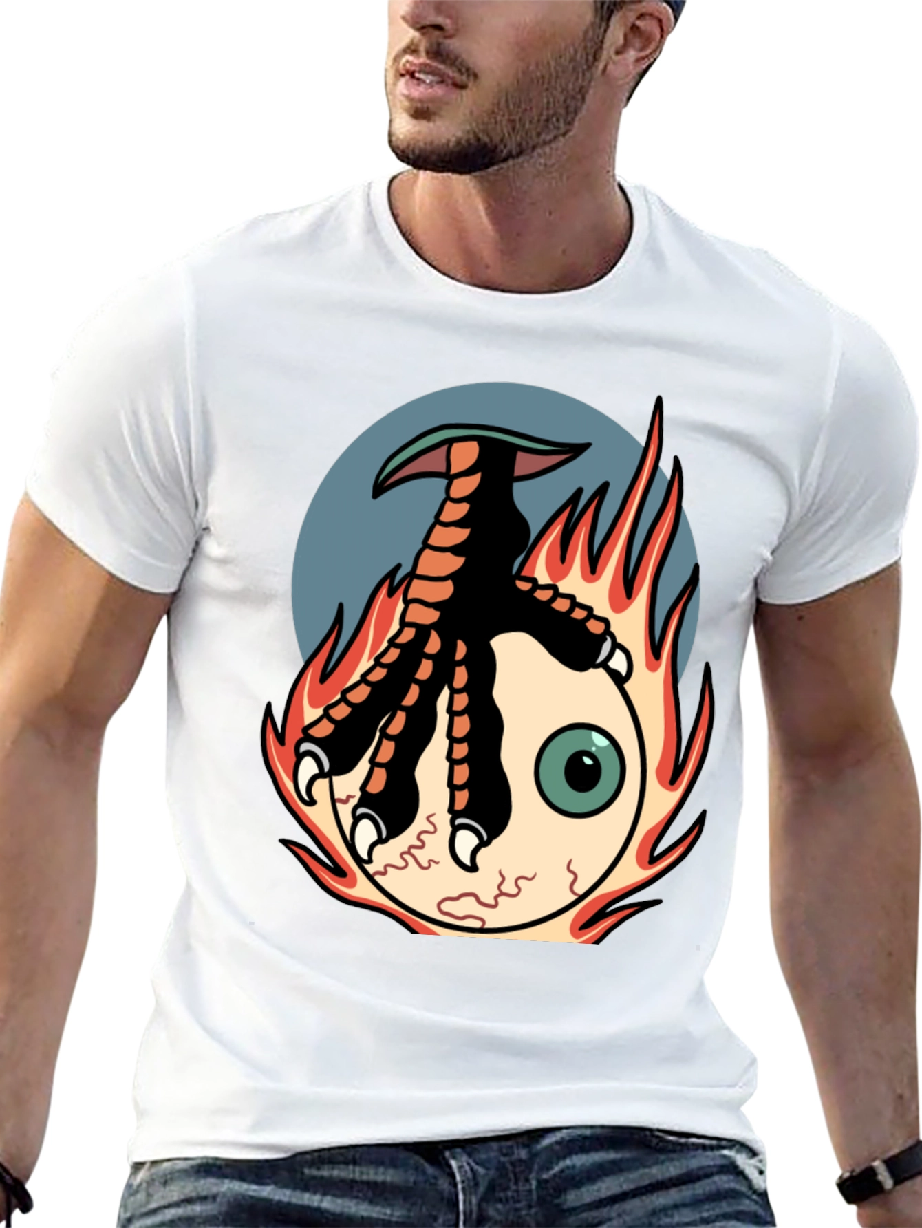 Fiery Eye T-Shirt - Unique Graphic Tee