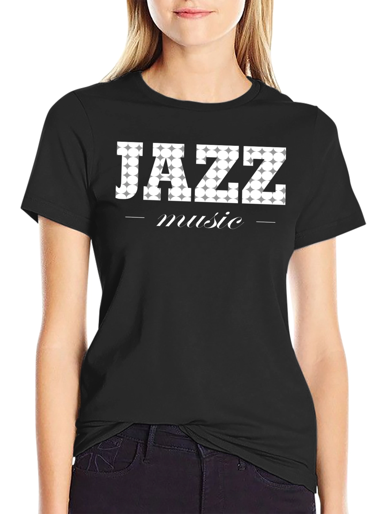 Jazz Music Graphic Tee - Black