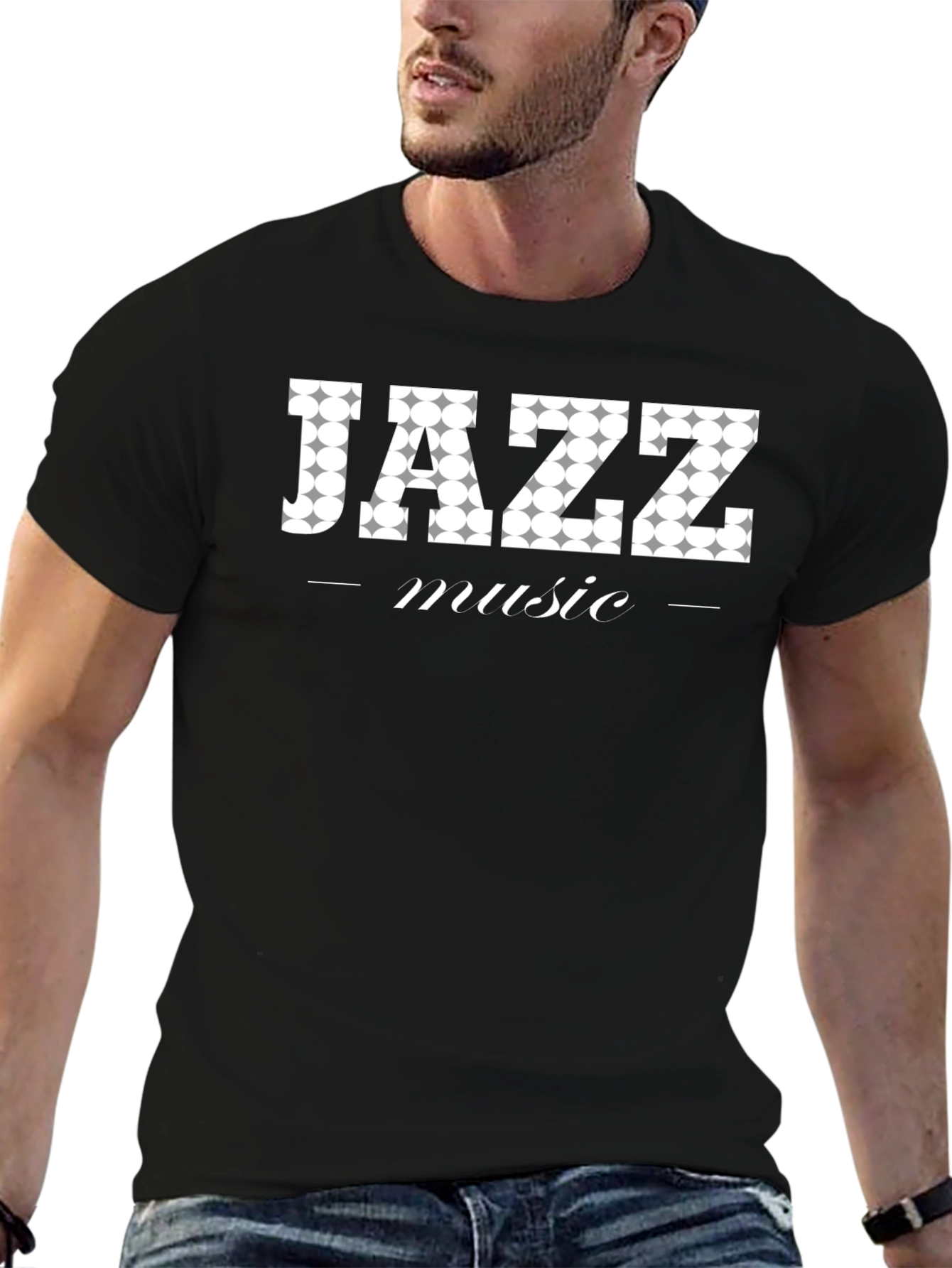 Jazz Music Graphic Tee - Black