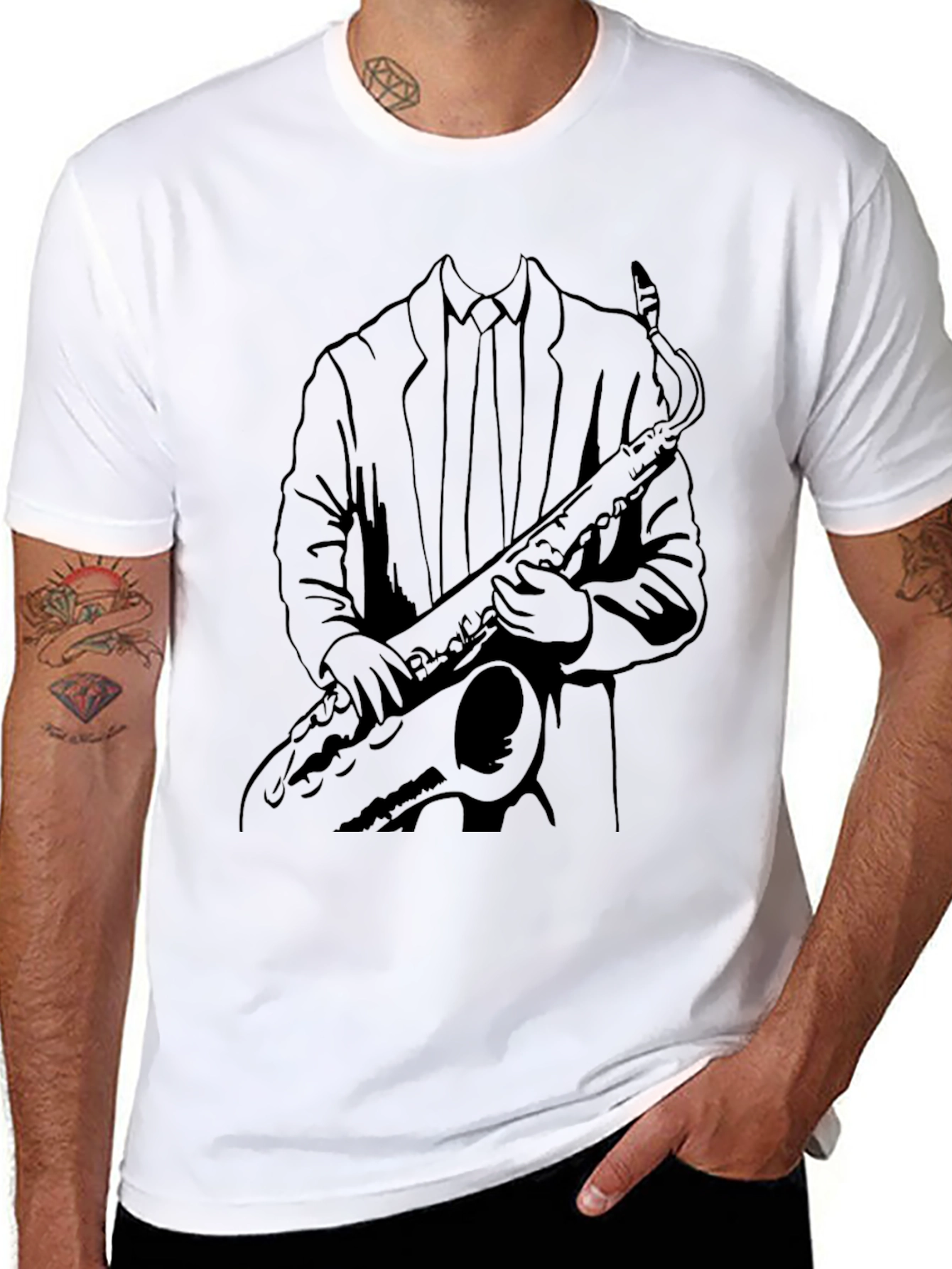 Cool Saxophone Player Graphic Tee