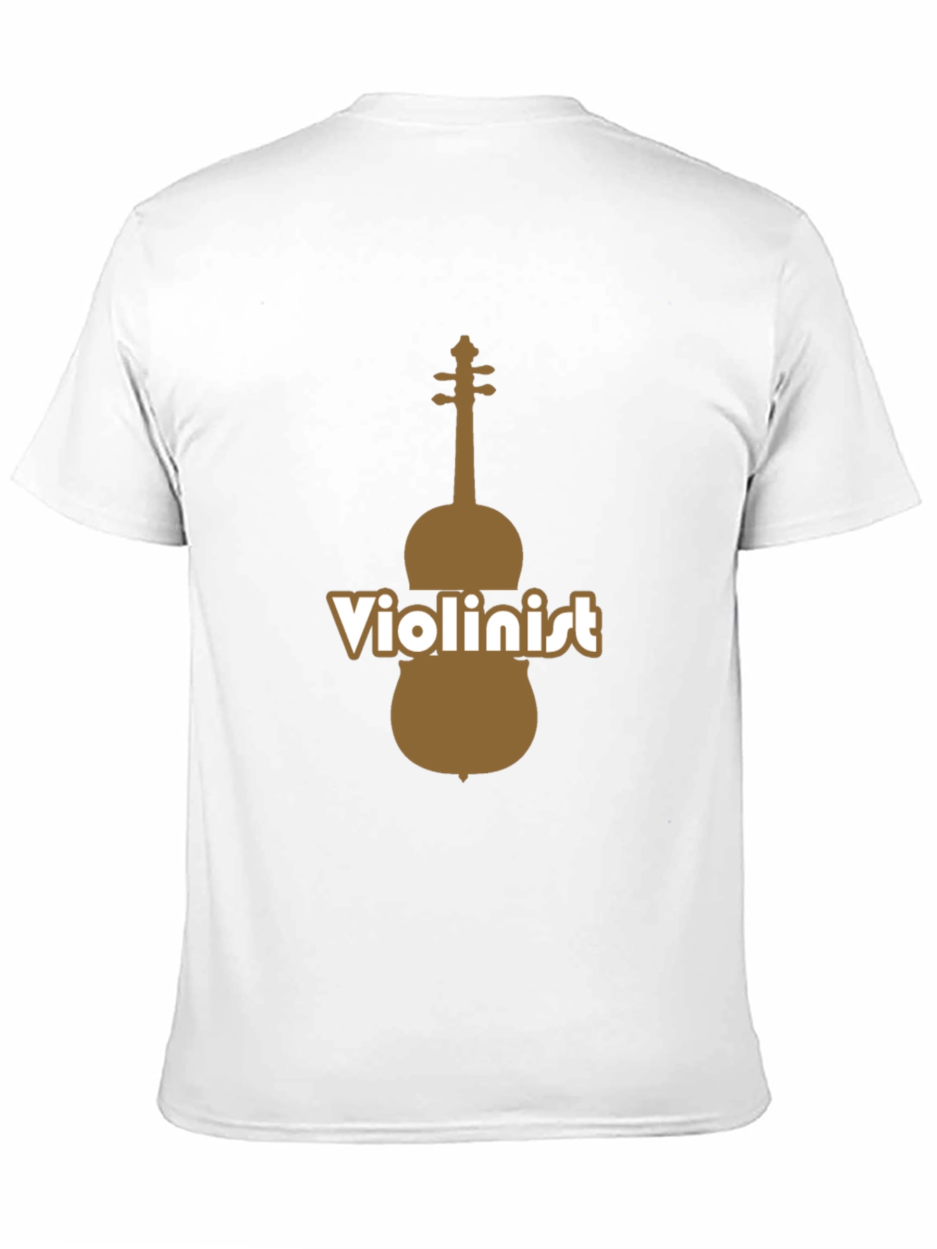 Violinist Graphic Tee - Black Cotton Blend T-Shirt
