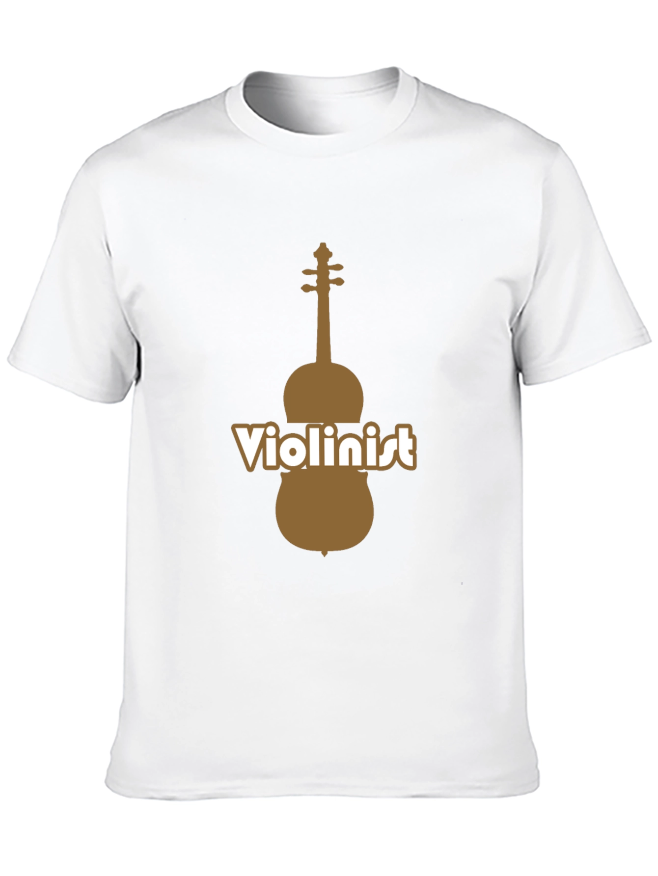 Violinist Graphic Tee - Black Cotton Blend T-Shirt