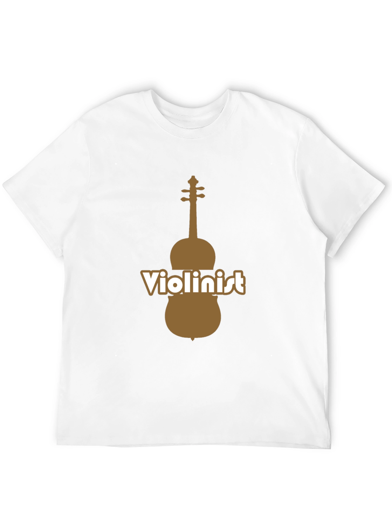 Violinist Graphic Tee - Black Cotton Blend T-Shirt