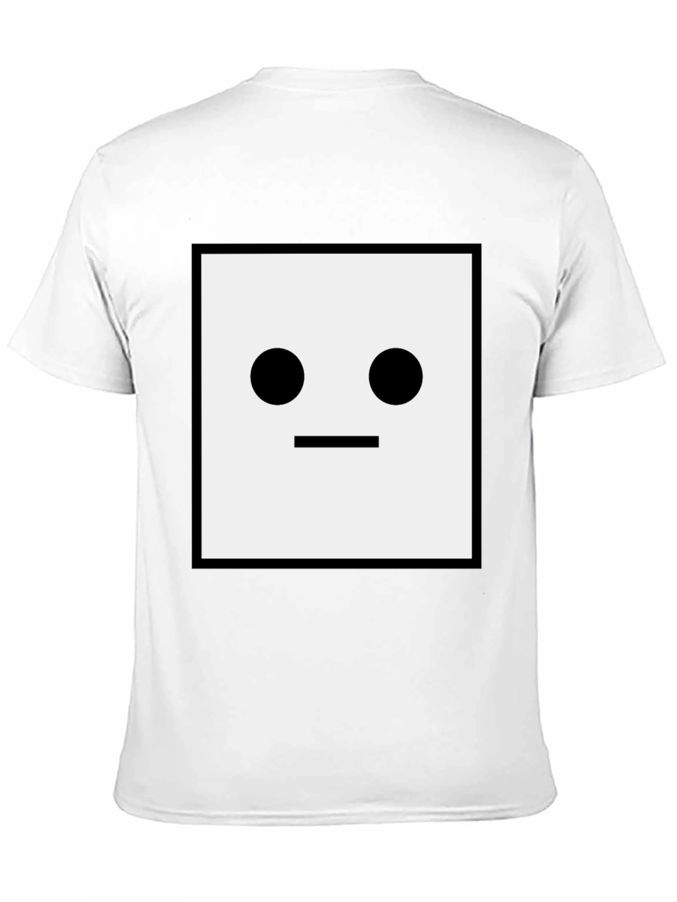 Minimalist Square Face Black T-Shirt