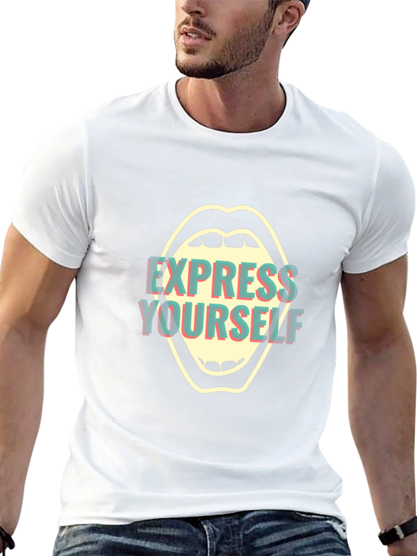 Express Yourself Graphic Tee - Bold Black Shirt