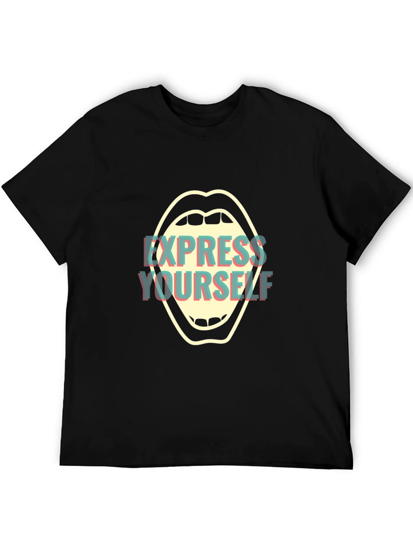 Express Yourself Graphic Tee - Bold Black Shirt