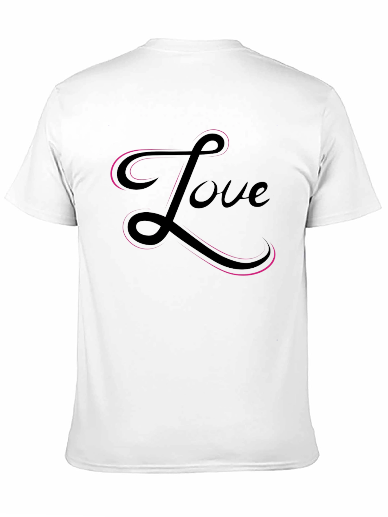 Love Graphic Tee - Stylish Black Crew Neck T-Shirt