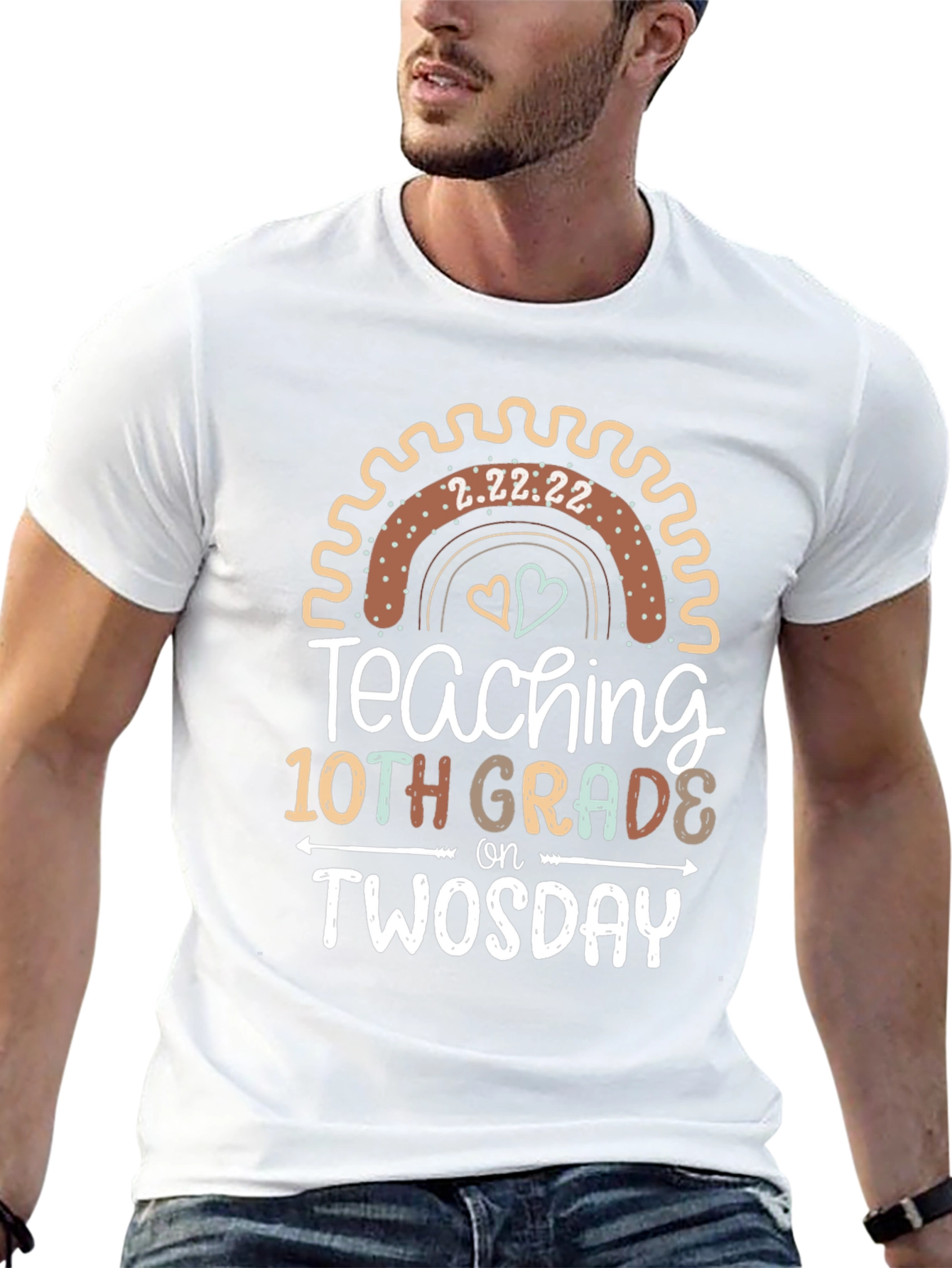 Teaching 10th Grade on Twosday T-Shirt