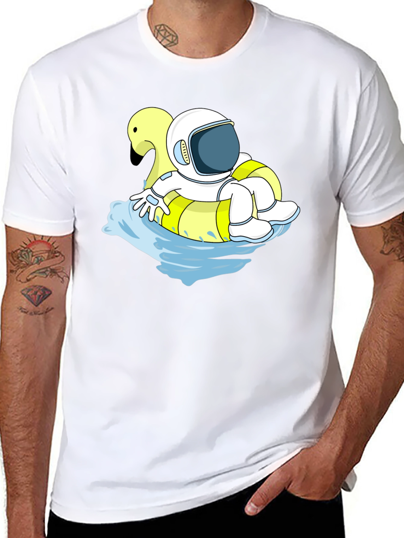 Astronaut Duck Pool Float T-Shirt