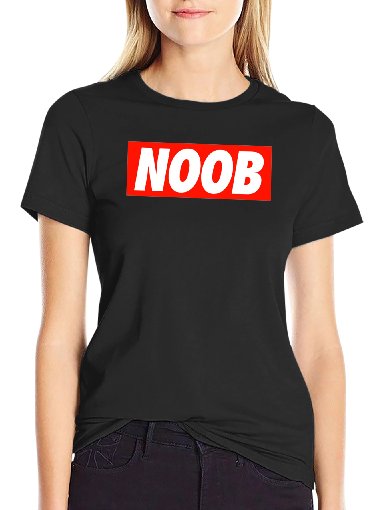 NOOB Graphic Tee - Black Casual T-Shirt