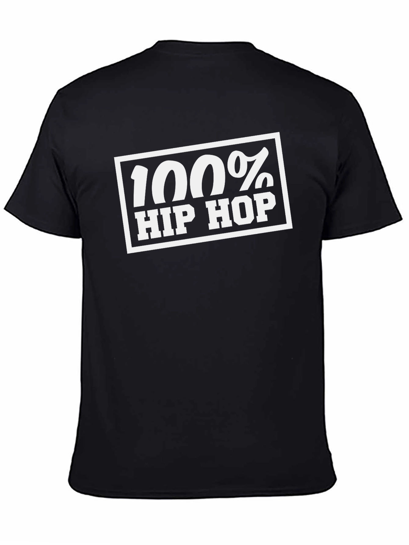 100% Hip Hop Graphic Tee - Classic Black T-Shirt