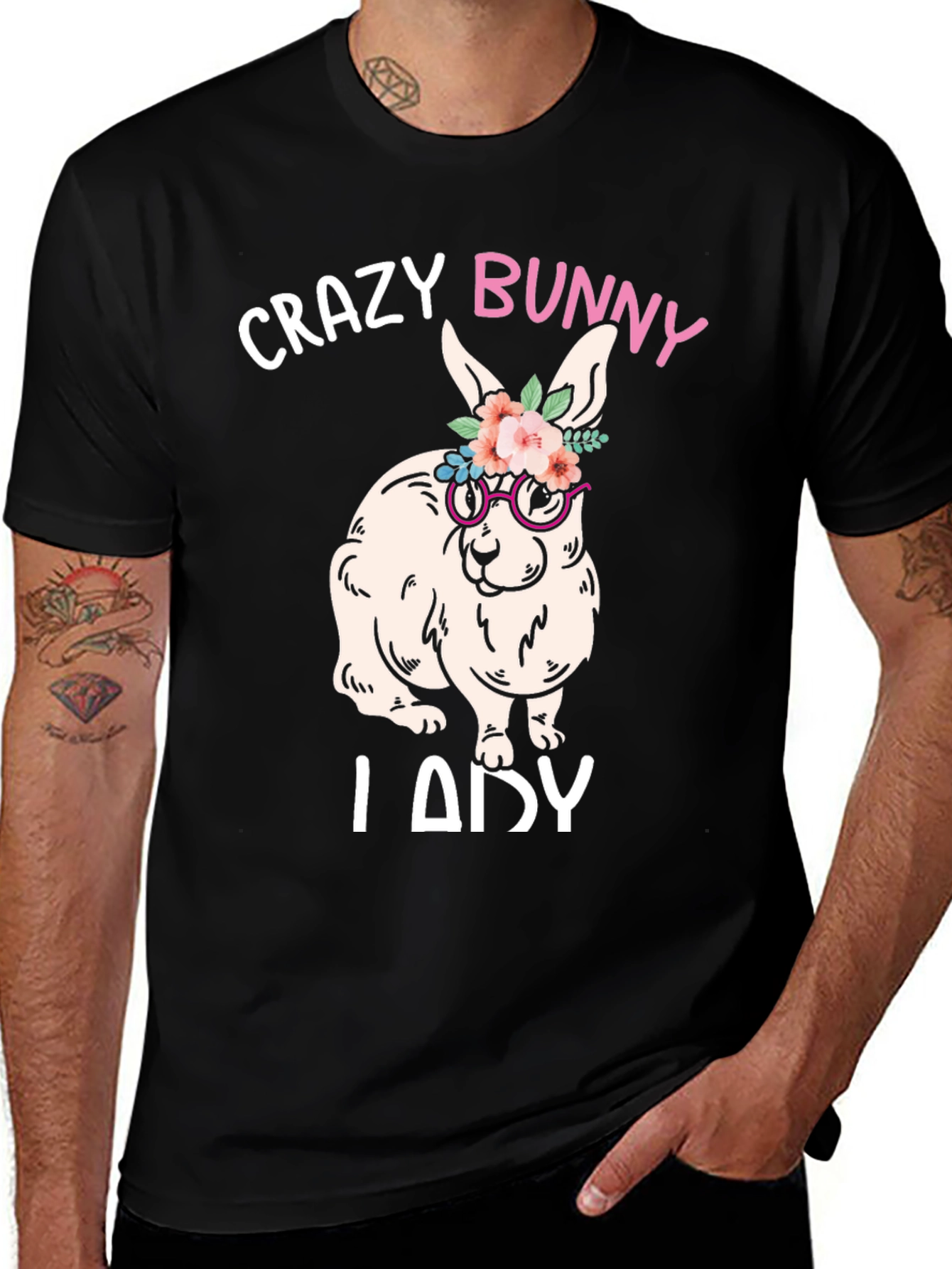 Crazy Bunny Lady Graphic Tee