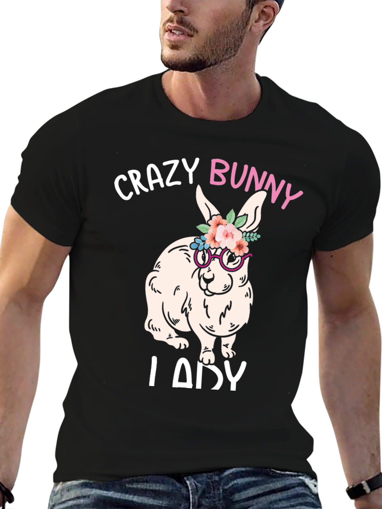 Crazy Bunny Lady Graphic Tee