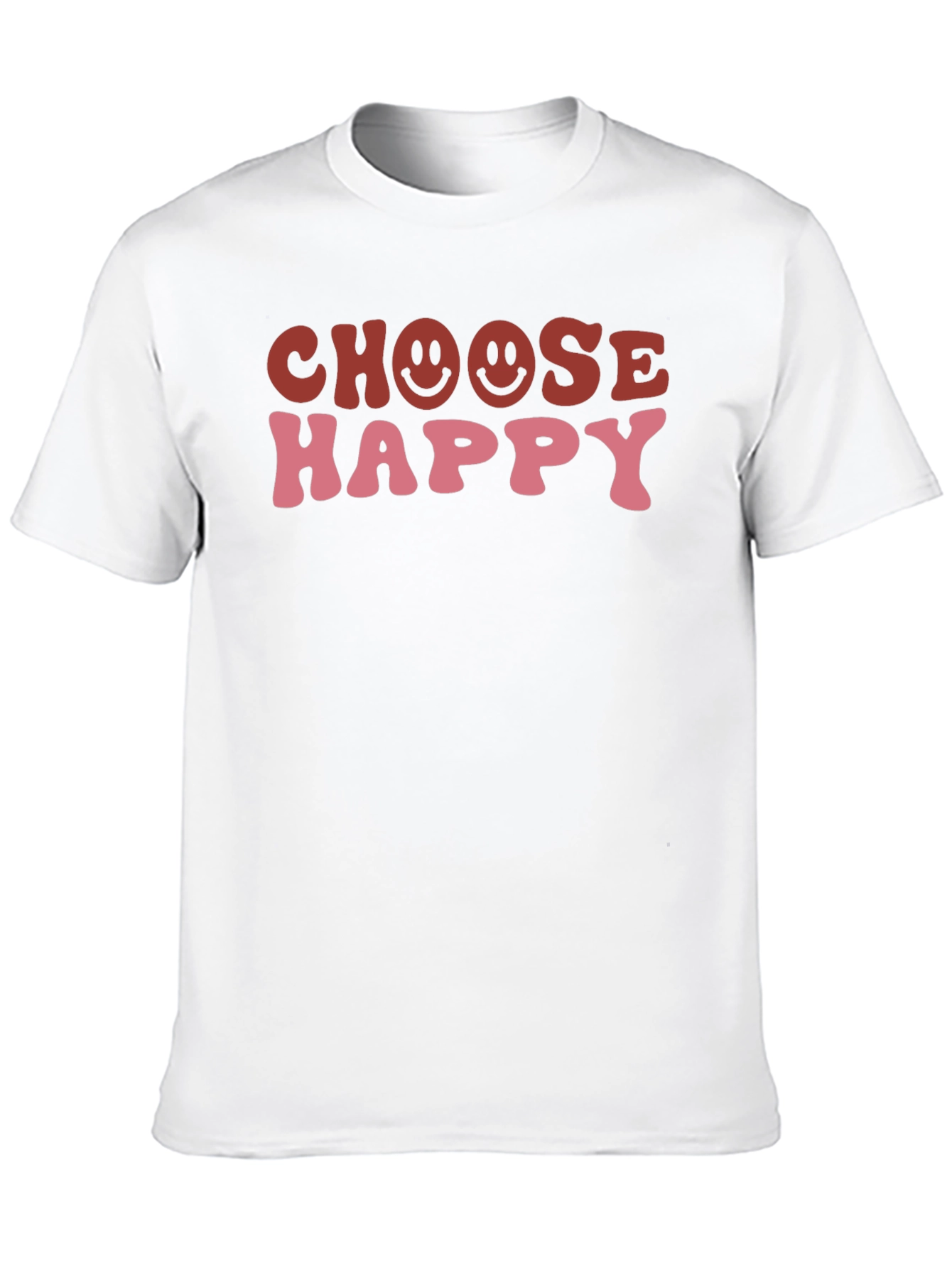 Choose Happy Graphic Tee - Black Cotton T-Shirt