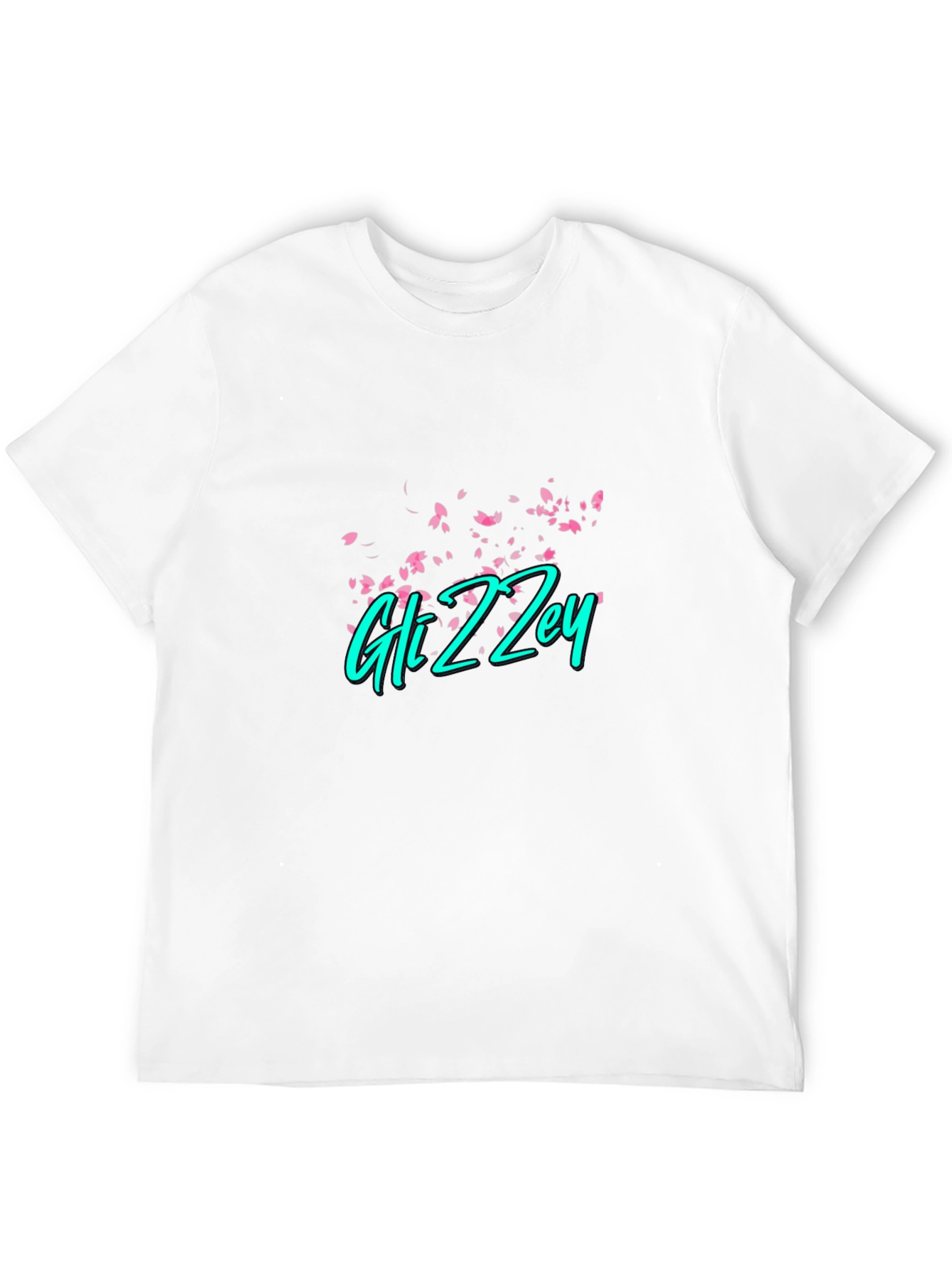 Gli Zzey Black T-Shirt with Floral Design