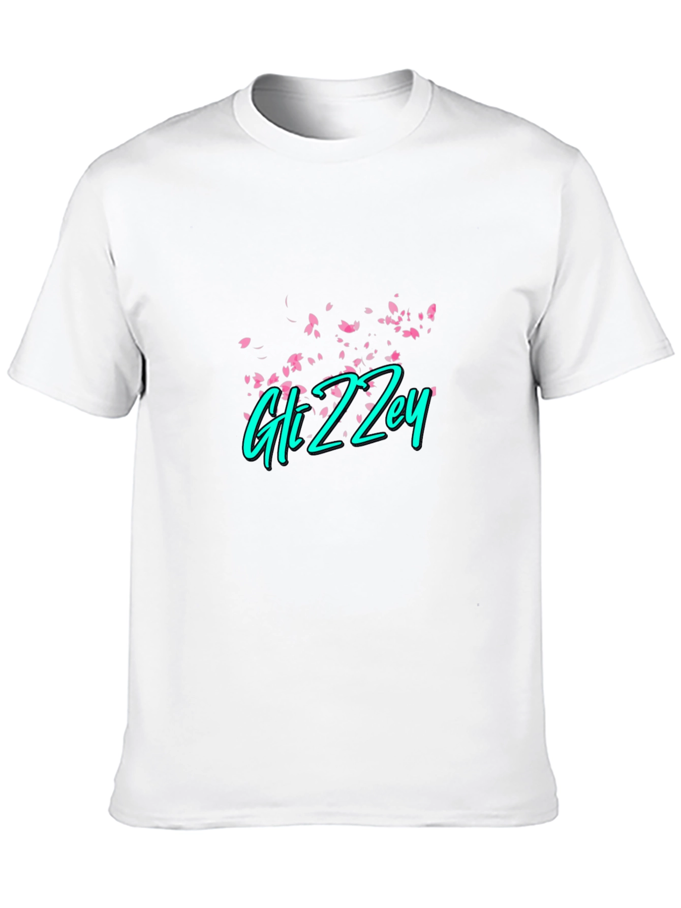 Gli Zzey Black T-Shirt with Floral Design