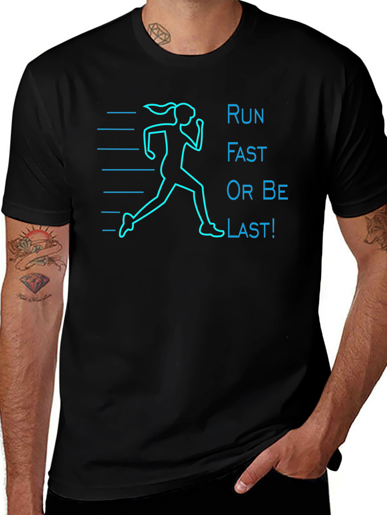 Run Fast T-Shirt - Motivational Graphic Tee