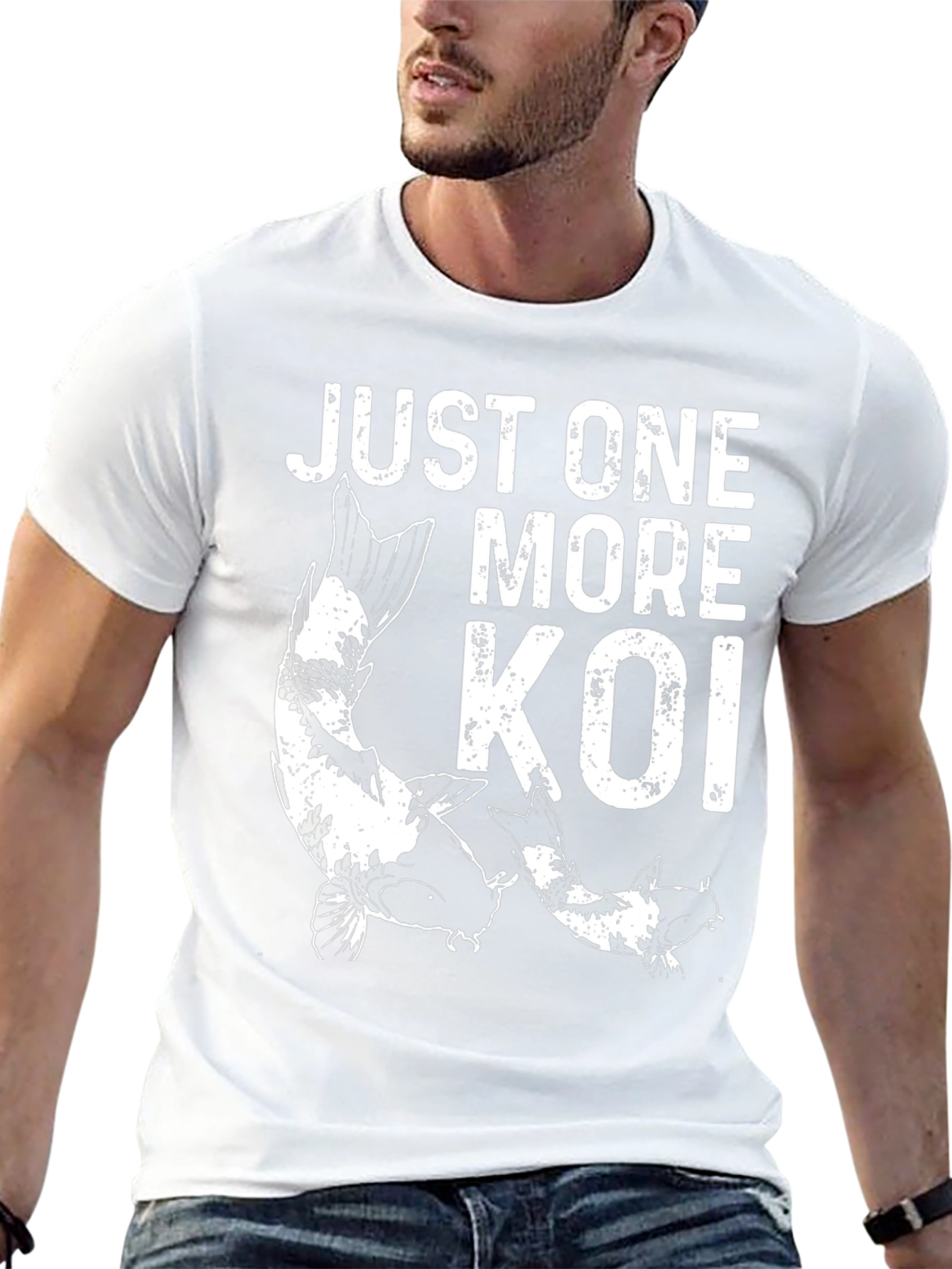 Just One More Koi Graphic Tee - Black