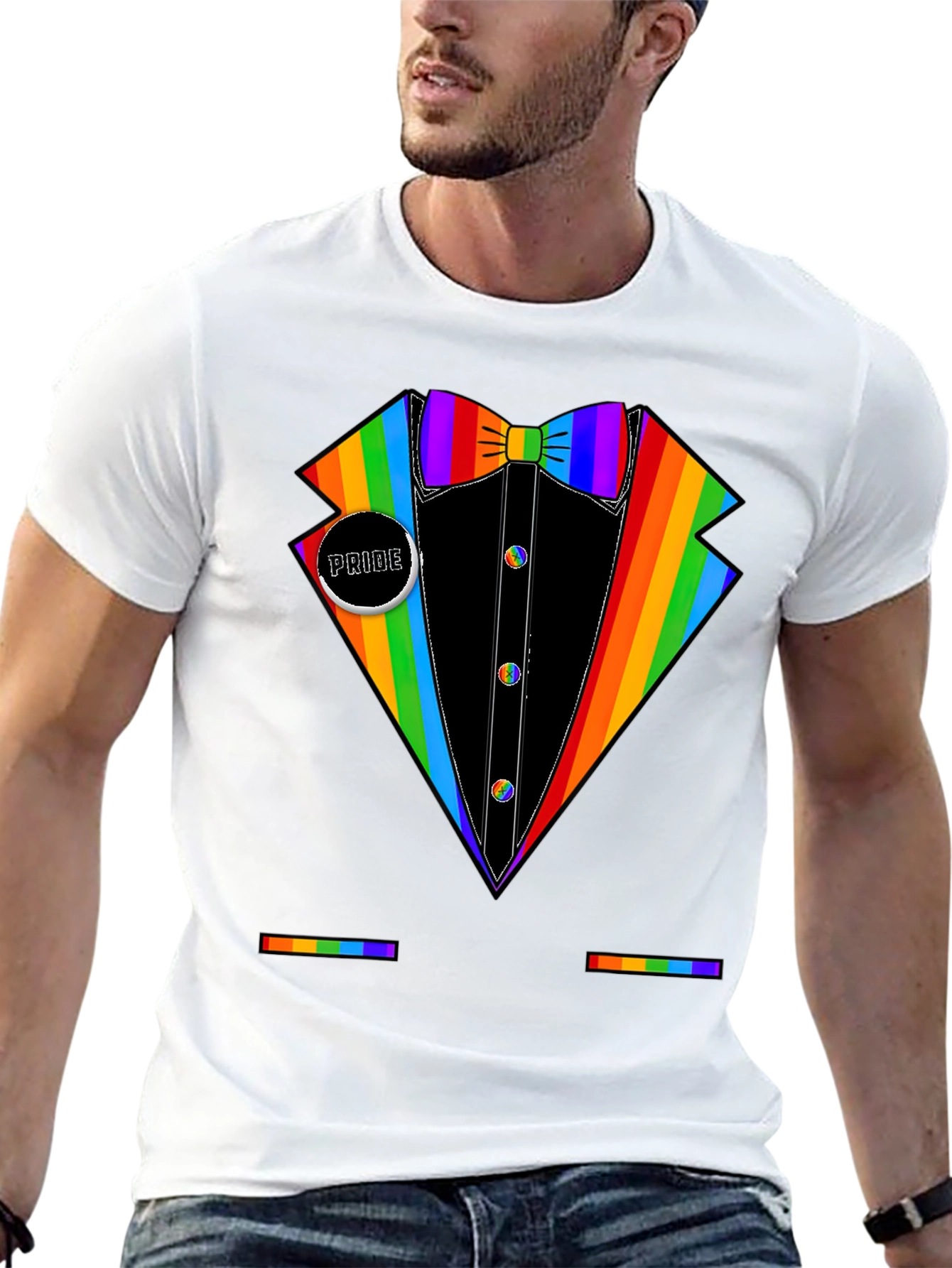 Rainbow Tuxedo Pride T-Shirt