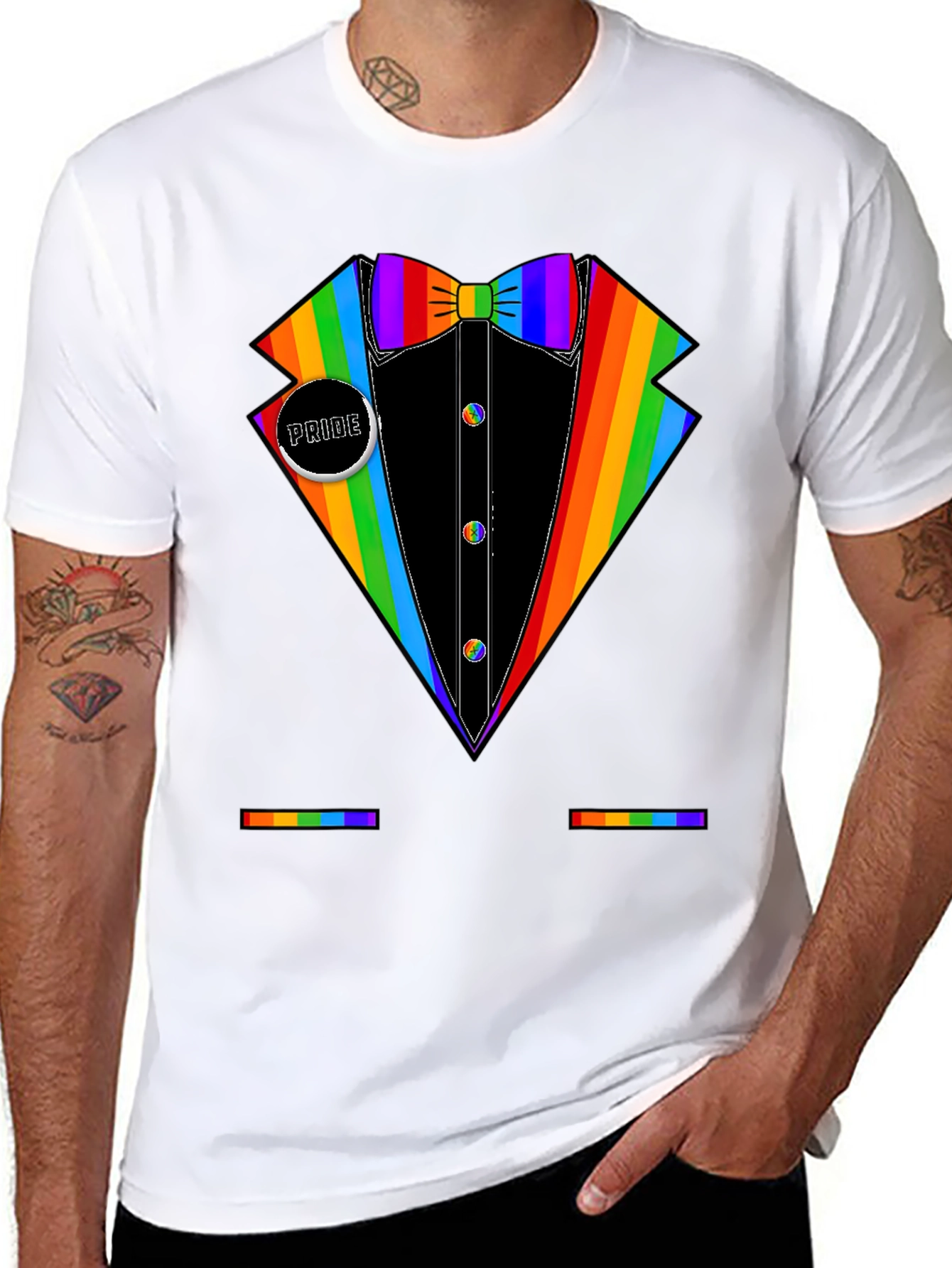 Rainbow Tuxedo Pride T-Shirt