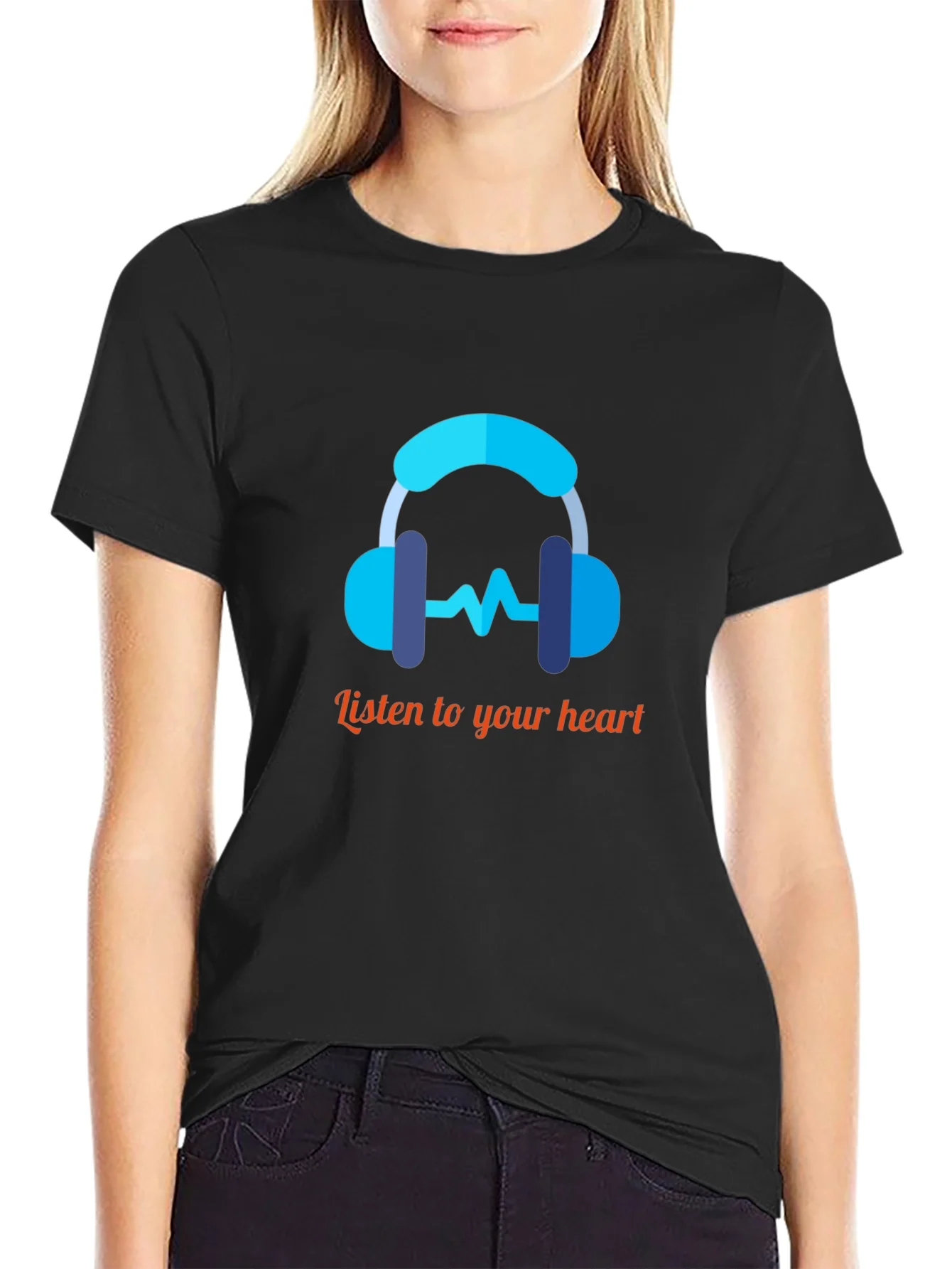 Listen to Your Heart Graphic Tee - Trendy Music Shirt