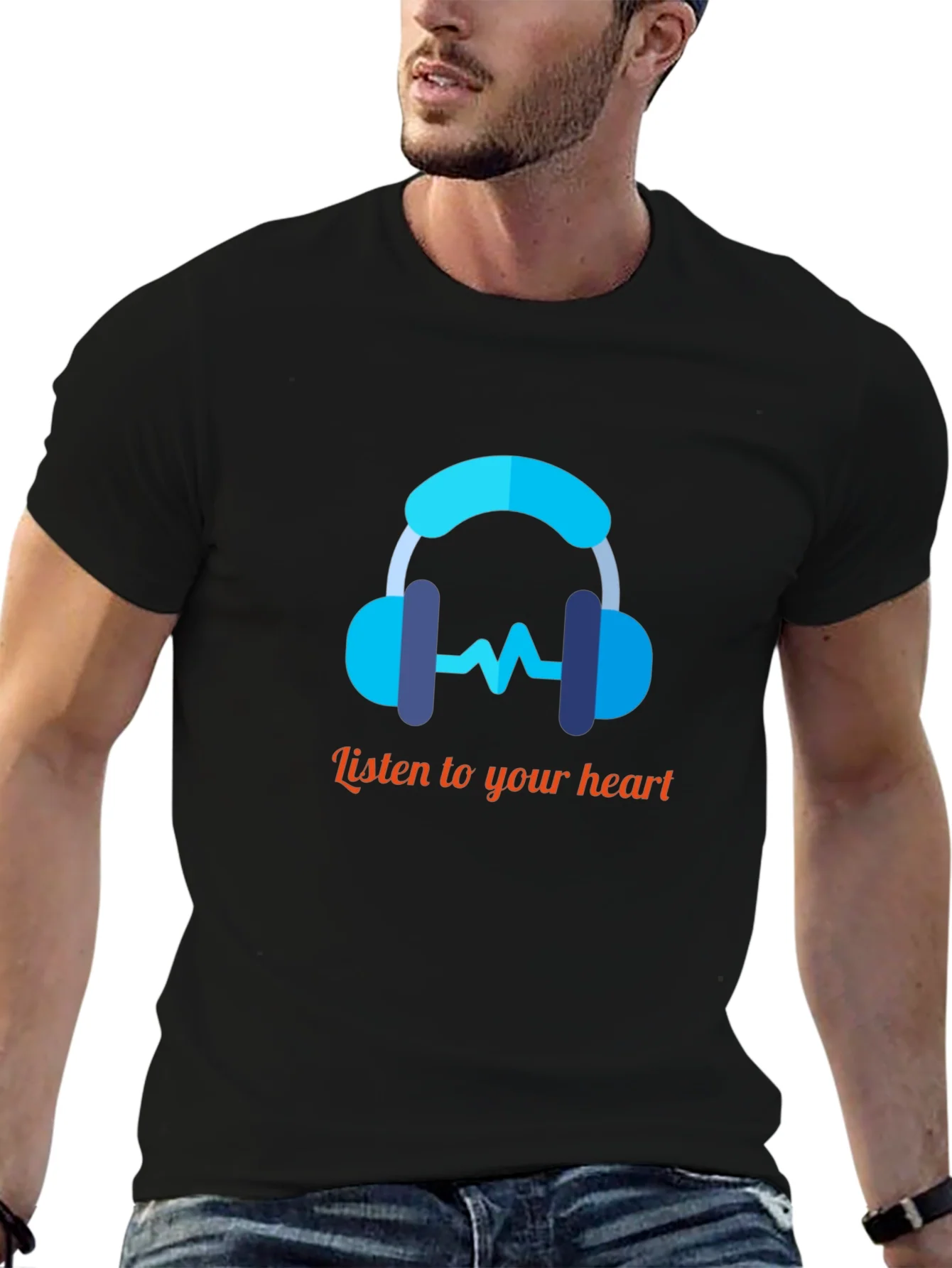 Listen to Your Heart Graphic Tee - Trendy Music Shirt