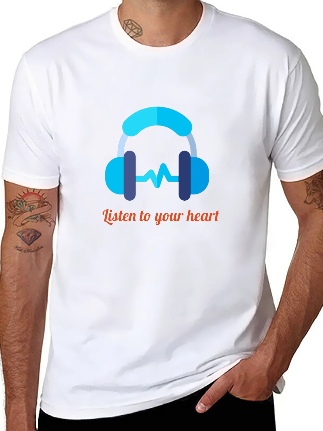 Listen to Your Heart Graphic Tee - Trendy Music Shirt