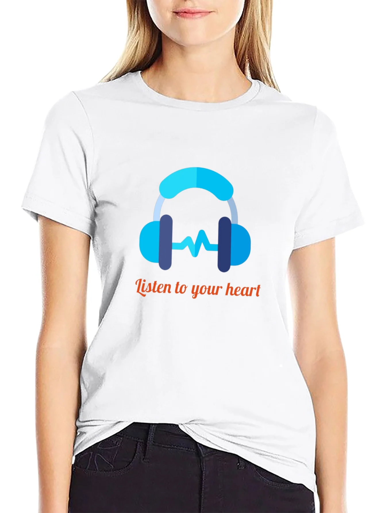 Listen to Your Heart Graphic Tee - Trendy Music Shirt