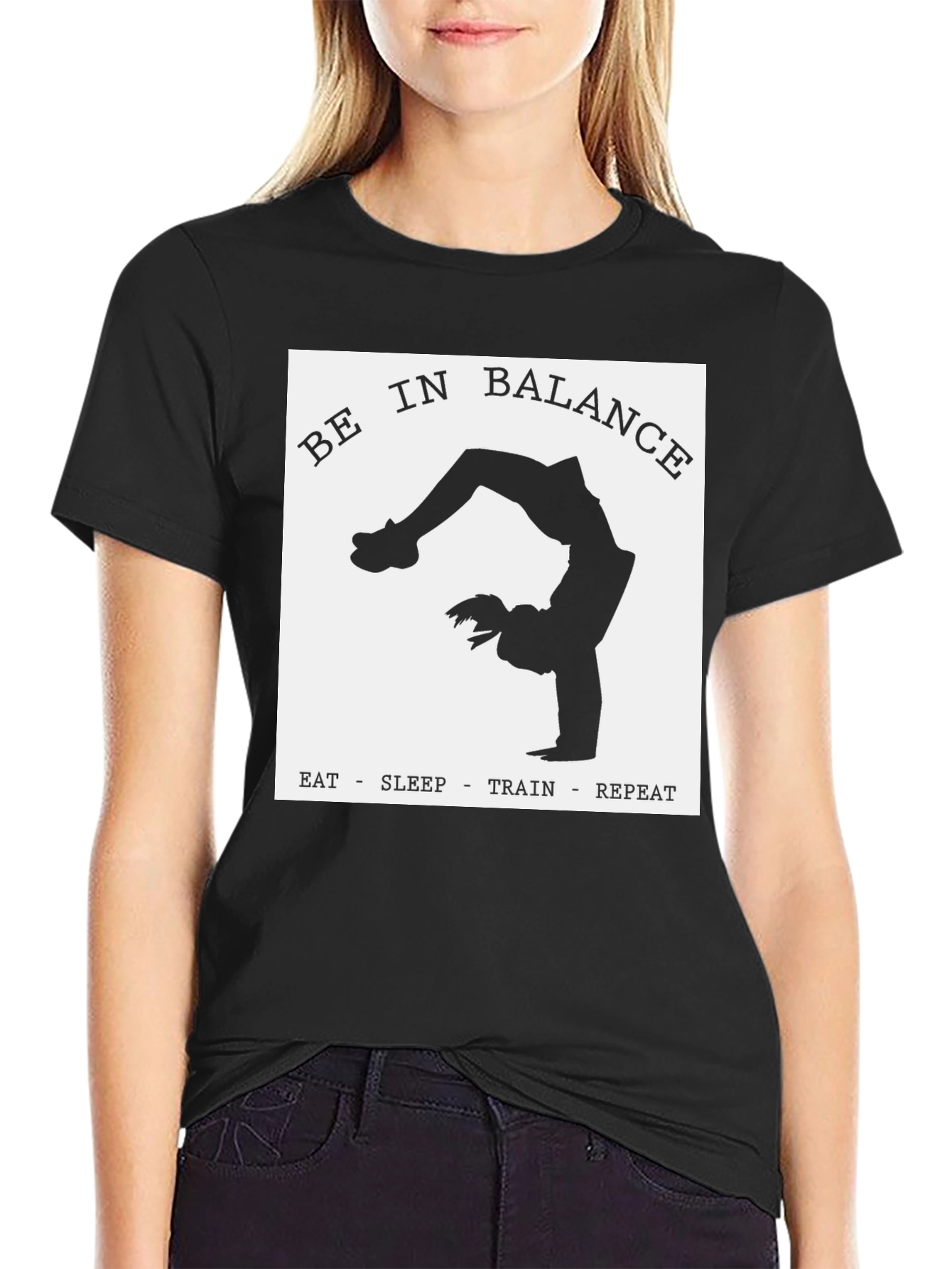 Be in Balance T-Shirt - Eat Sleep Train Repeat