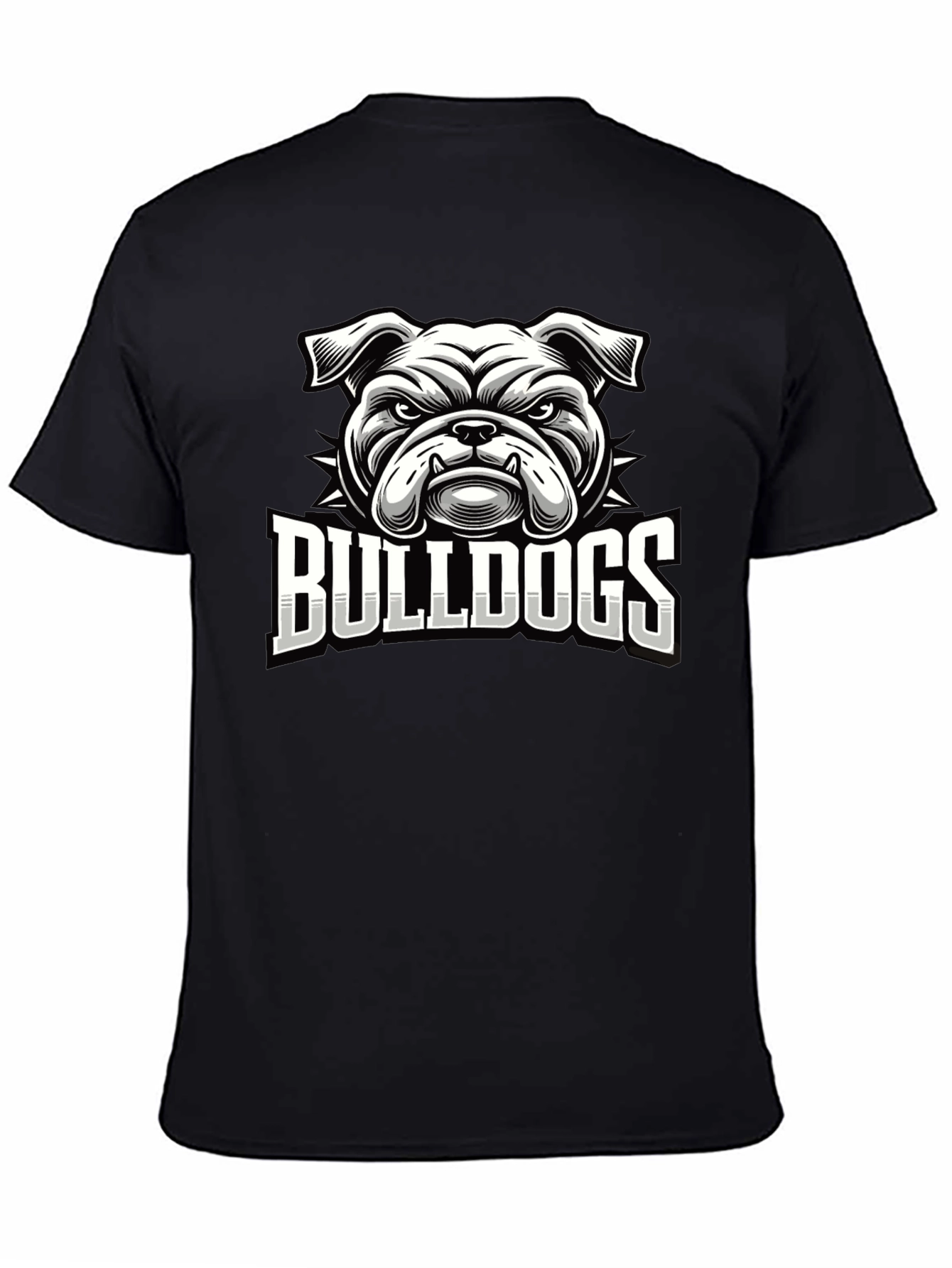 Bulldogs Graphic Print T-Shirt - Black