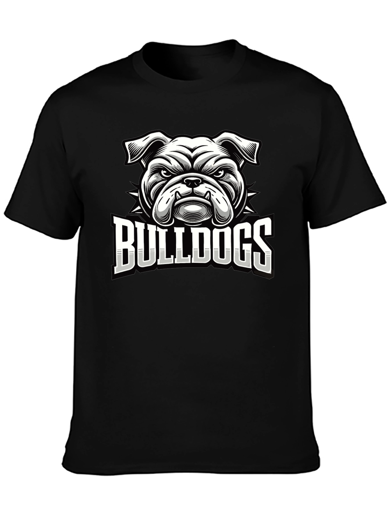 Bulldogs Graphic Print T-Shirt - Black