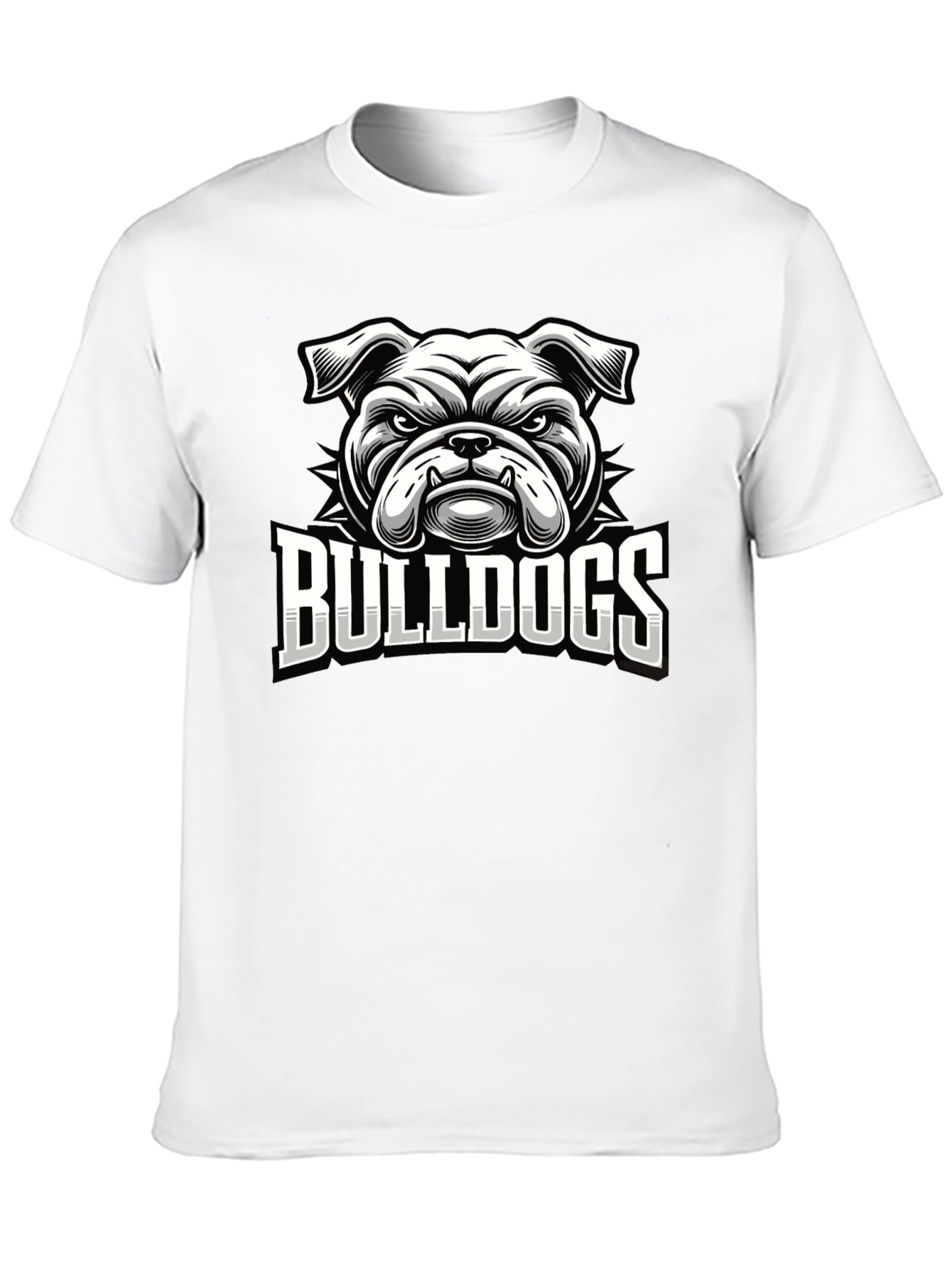 Bulldogs Graphic Print T-Shirt - Black