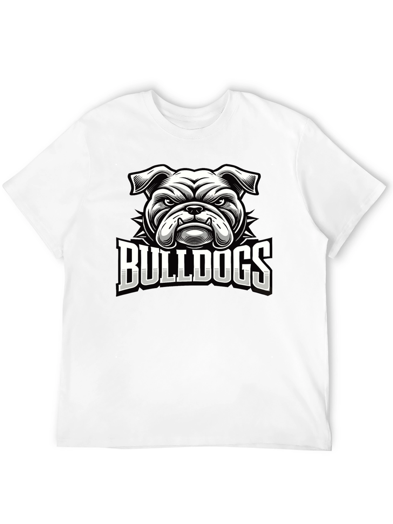 Bulldogs Graphic Print T-Shirt - Black