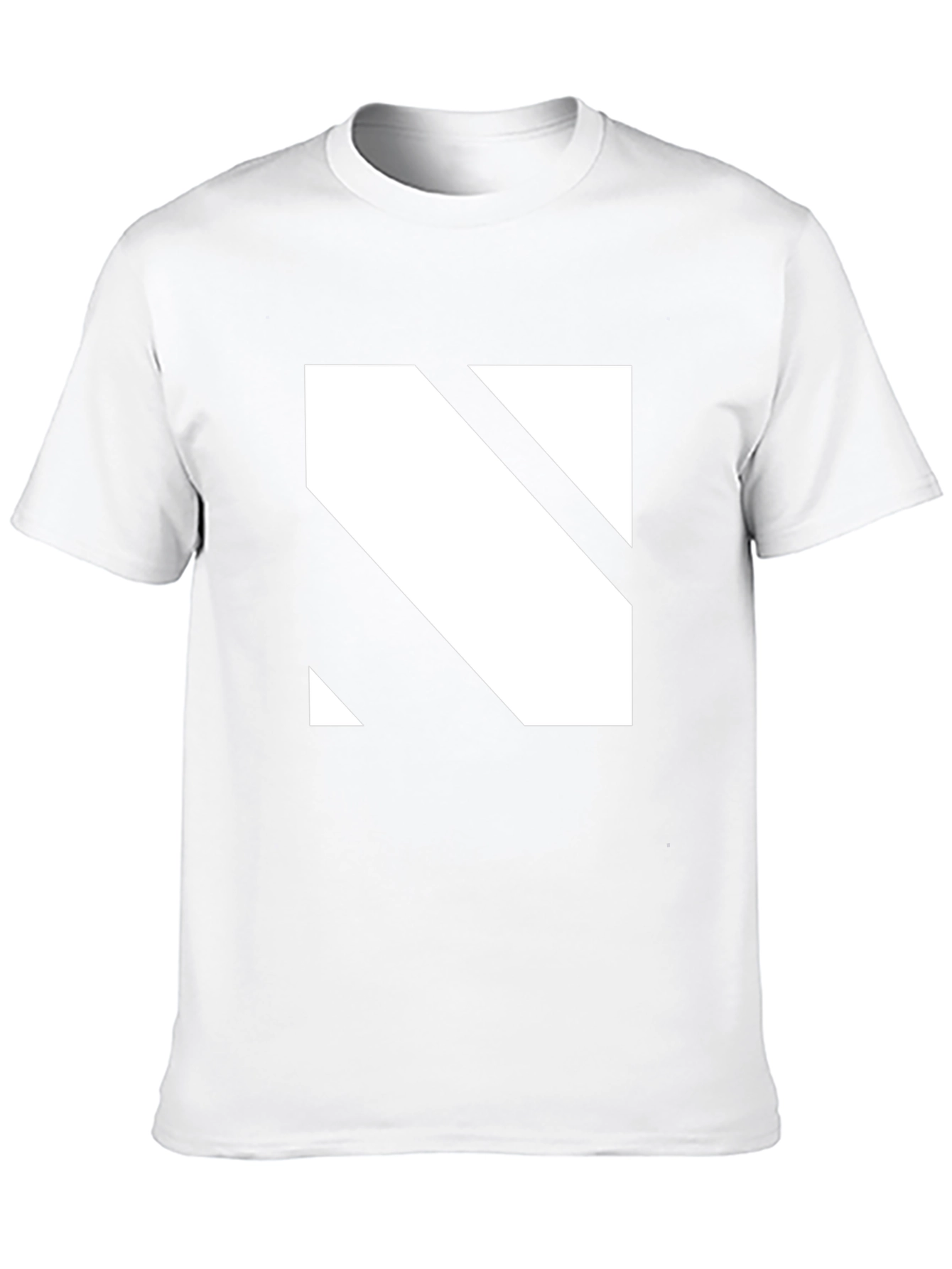 Modern Black T-Shirt with Geometric White Graphic